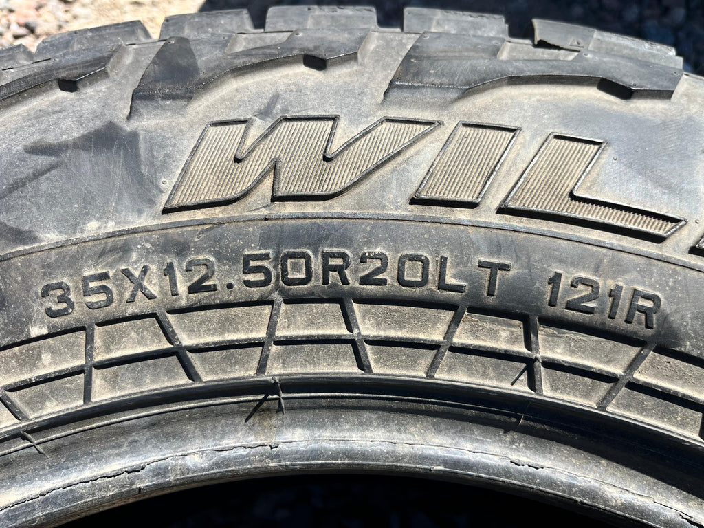 LT35X12.50R20  Single (1 Used Tire) Falken Wildpeak AT3w