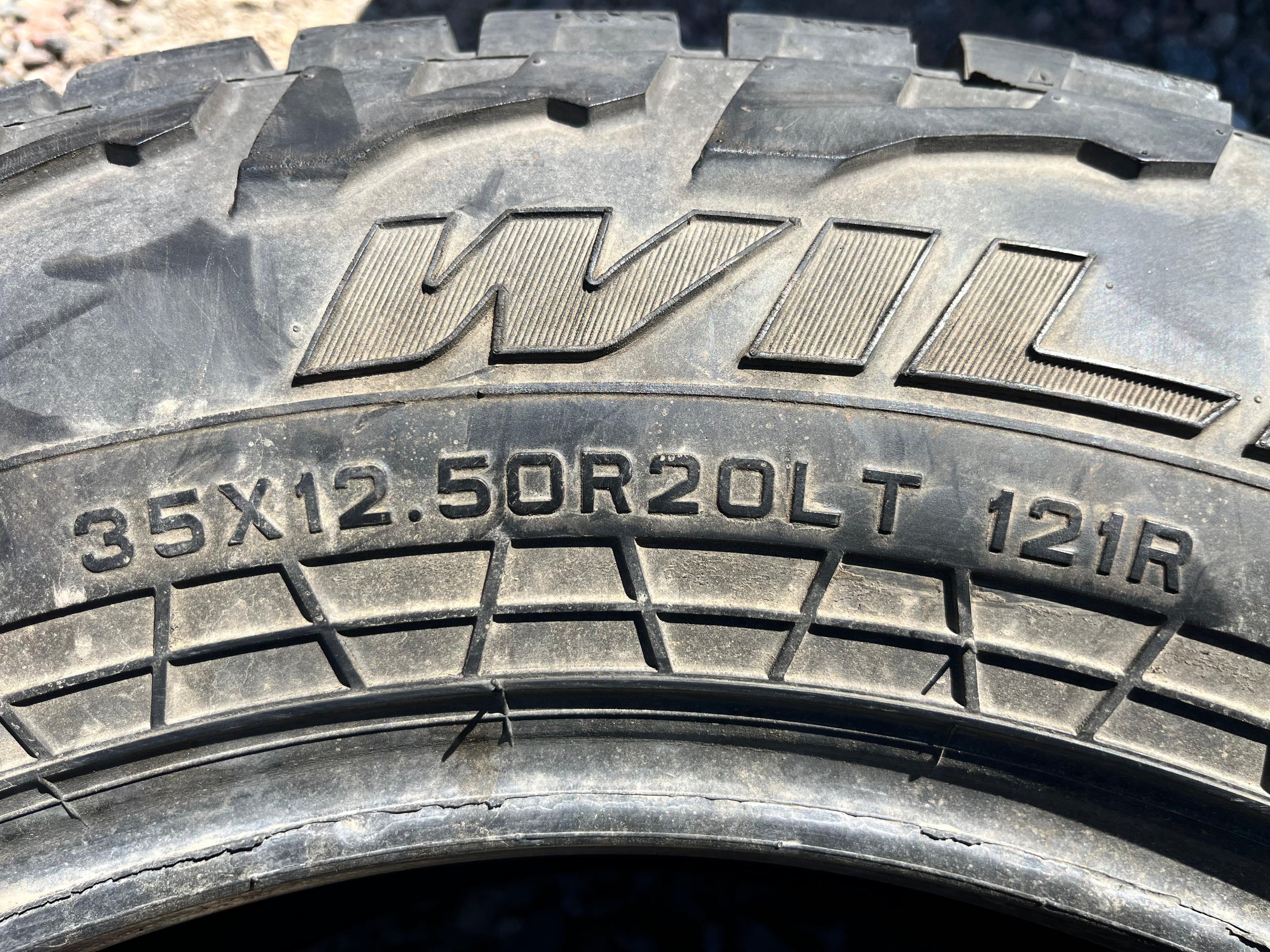 LT35X12.50R20  Single (1 Used Tire) Falken Wildpeak AT3w
