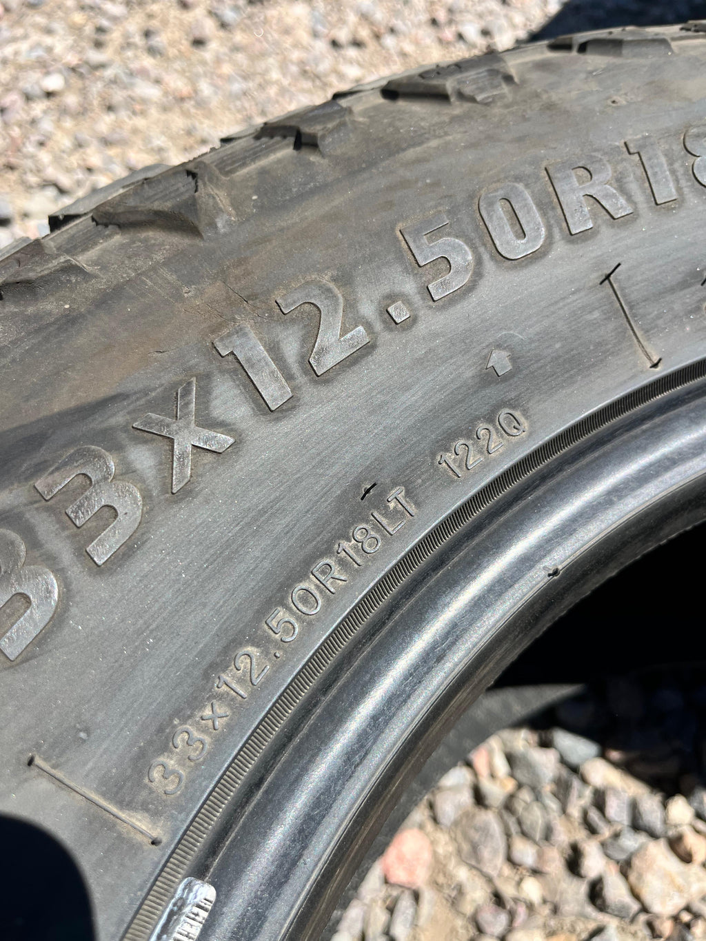 LT33x12.50R18 Single (1 Used Tire) Sailun Terramax RT