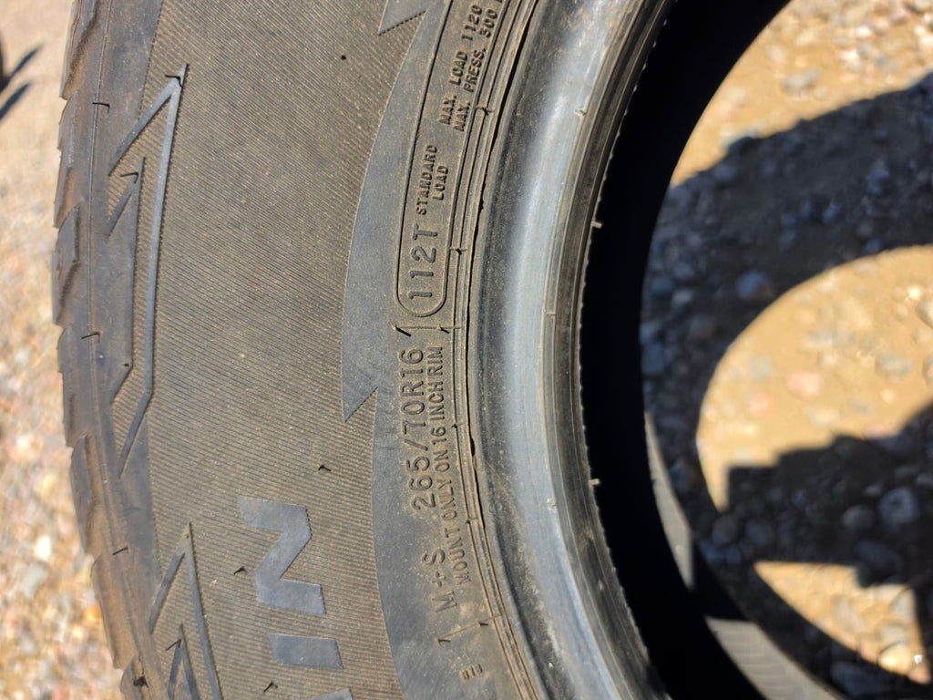 265/70R16 Single (1 Used Tire) Cooper Discoverer