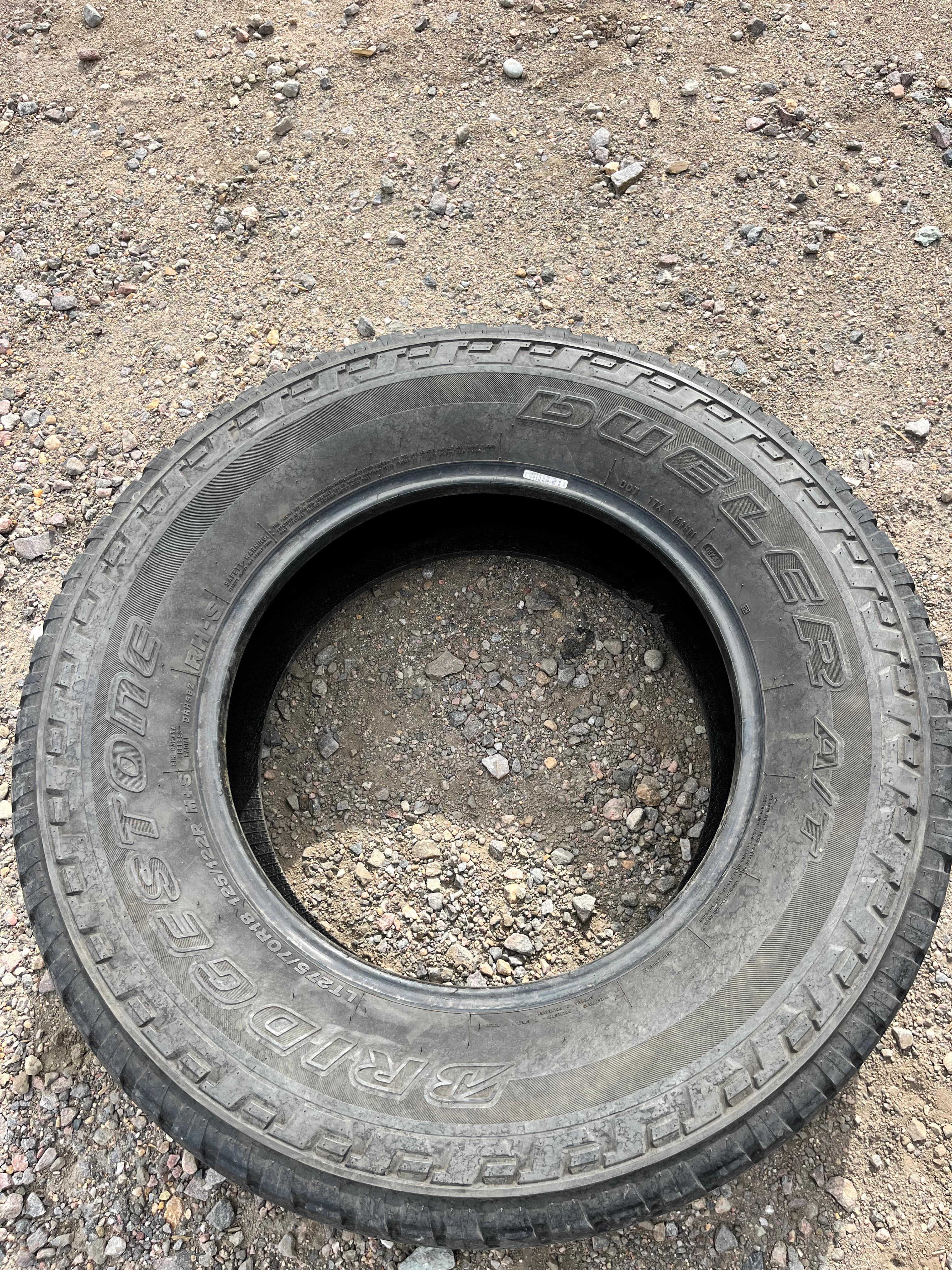 LT275/70R18 Pair (2 Used Tires) Bridgestone Dueler