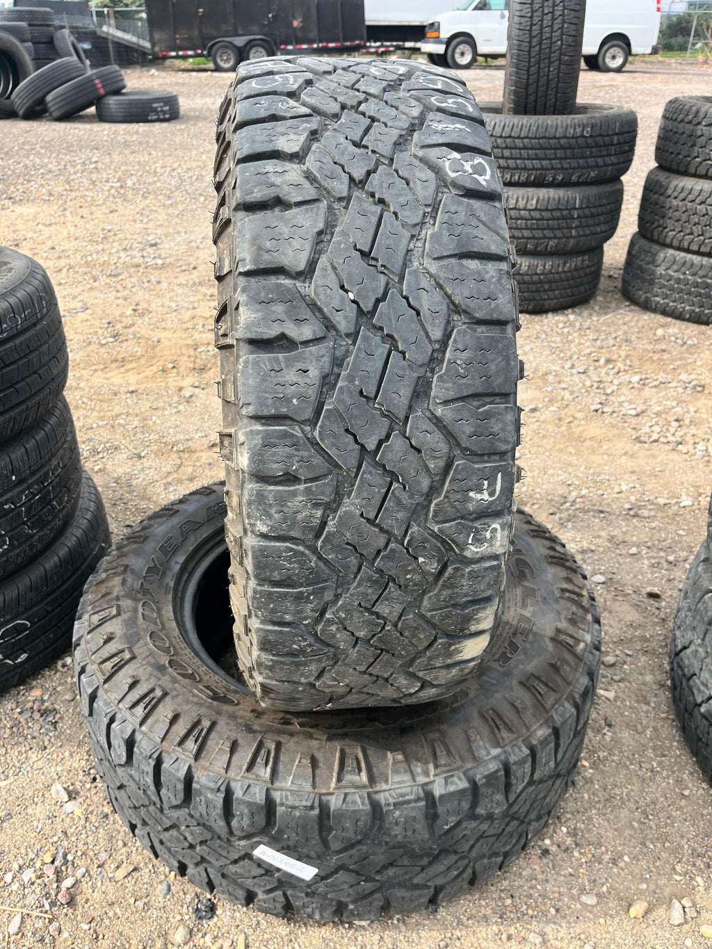LT275/65R18 Pair (2 Used Tires) Goodyear Wrangler (Duratrac)