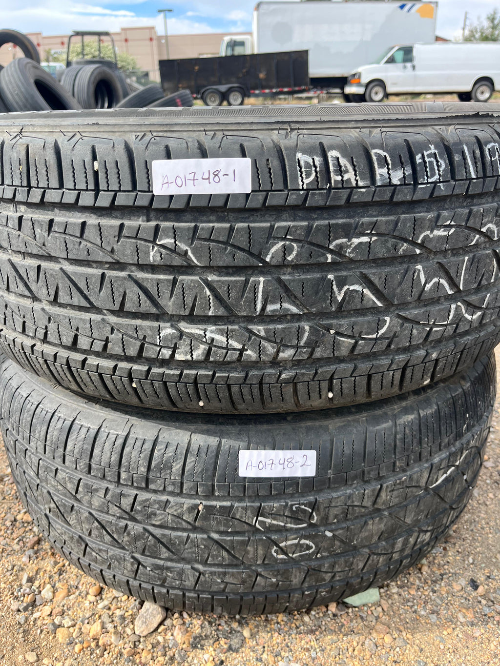 265/50R20 Pair (2 Used Tires) Firestone Destination LE2