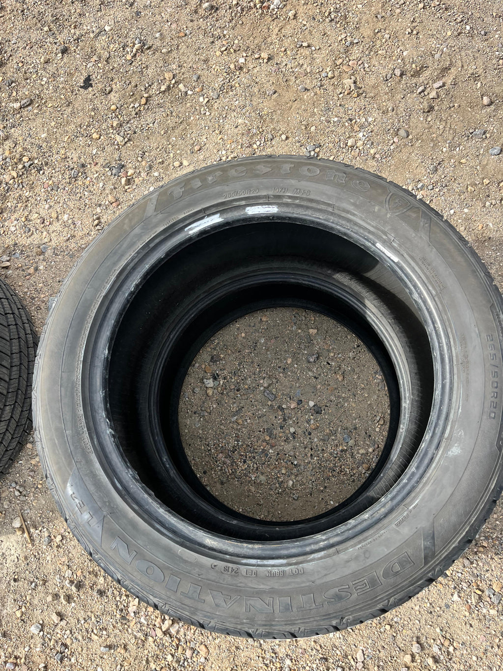 265/50R20 Pair (2 Used Tires) Firestone Destination LE2