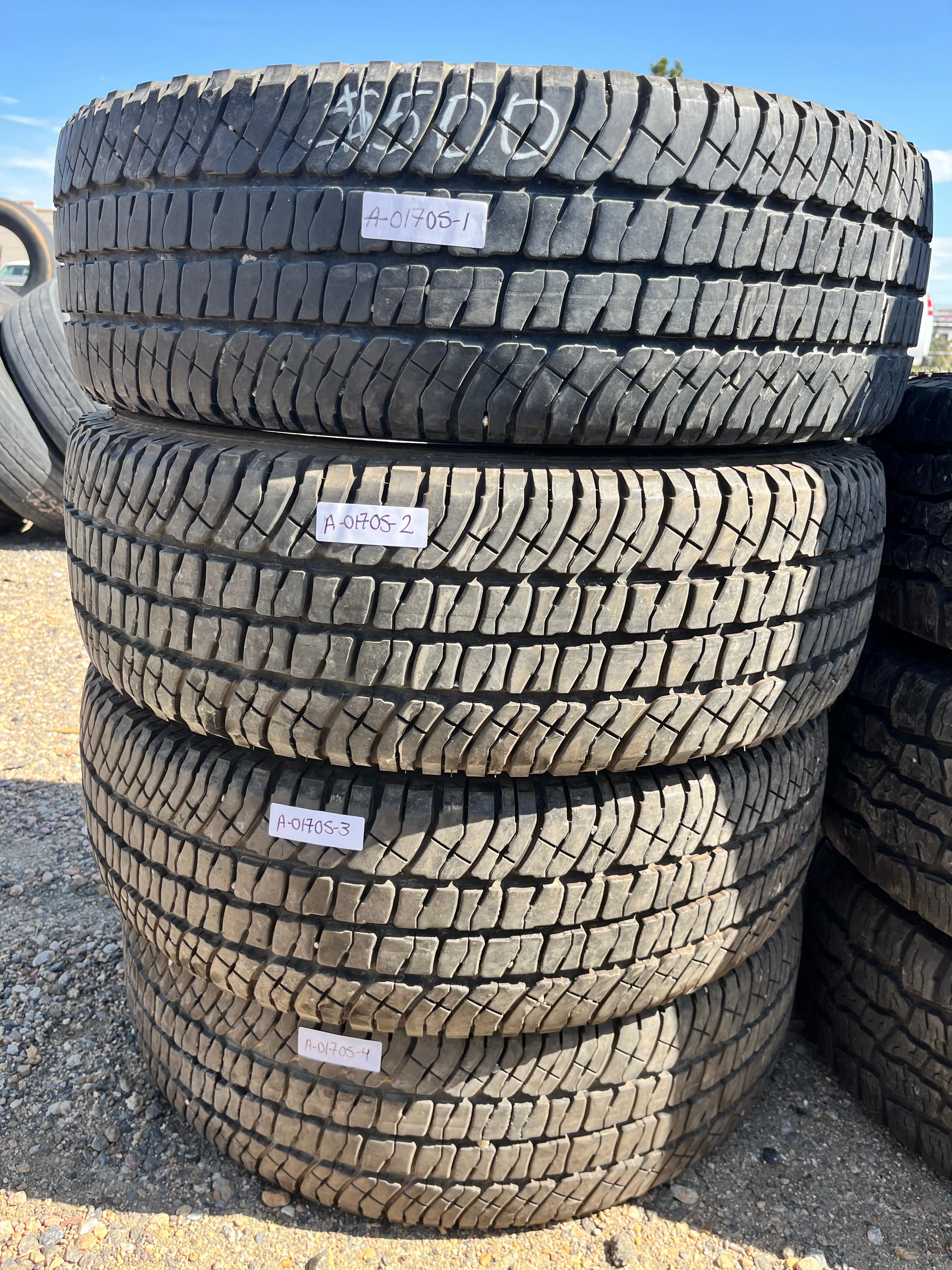 LT245/75R17 Set (4 Used Tires) Michelin LTX