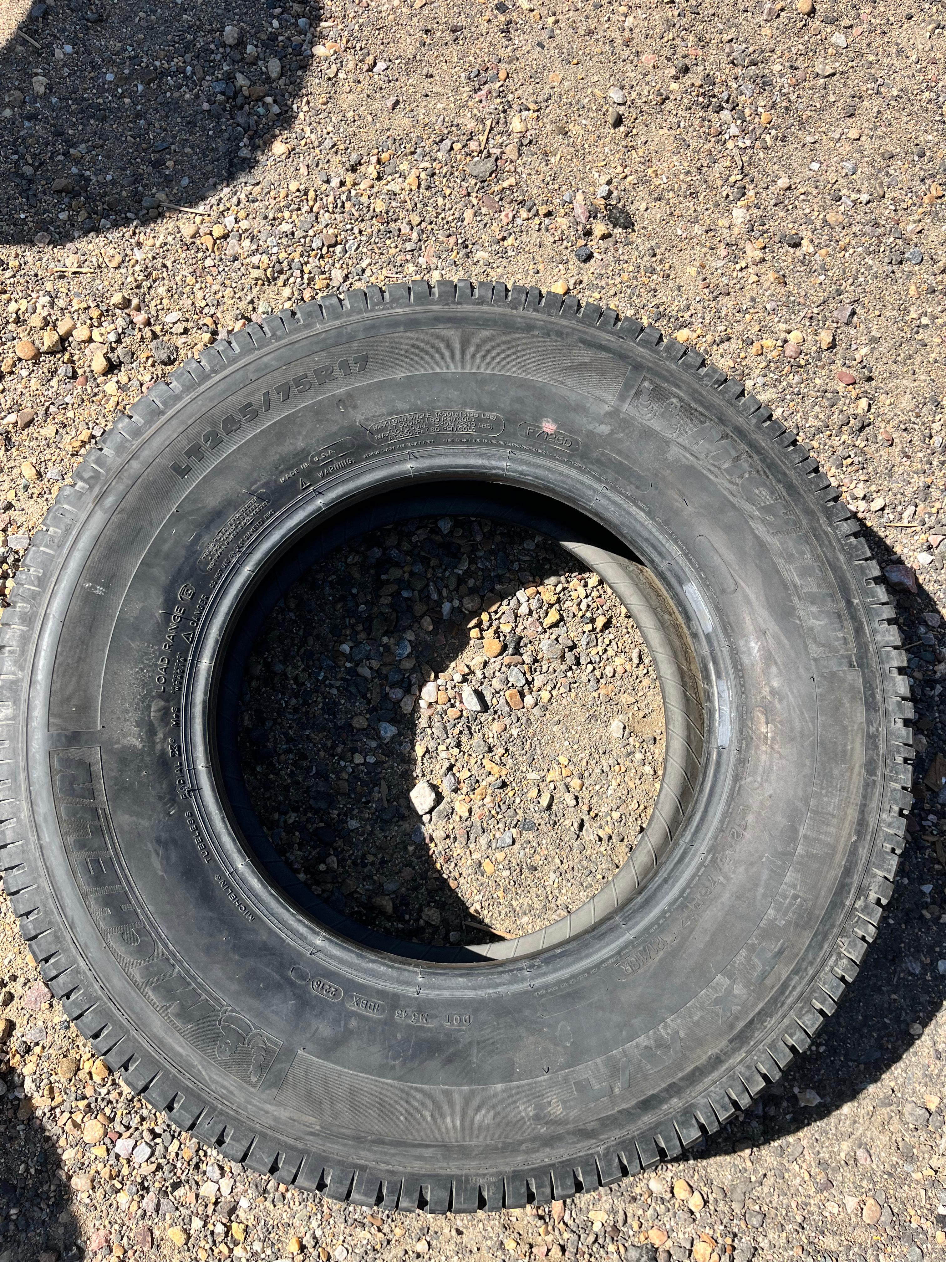 LT245/75R17 Set (4 Used Tires) Michelin LTX