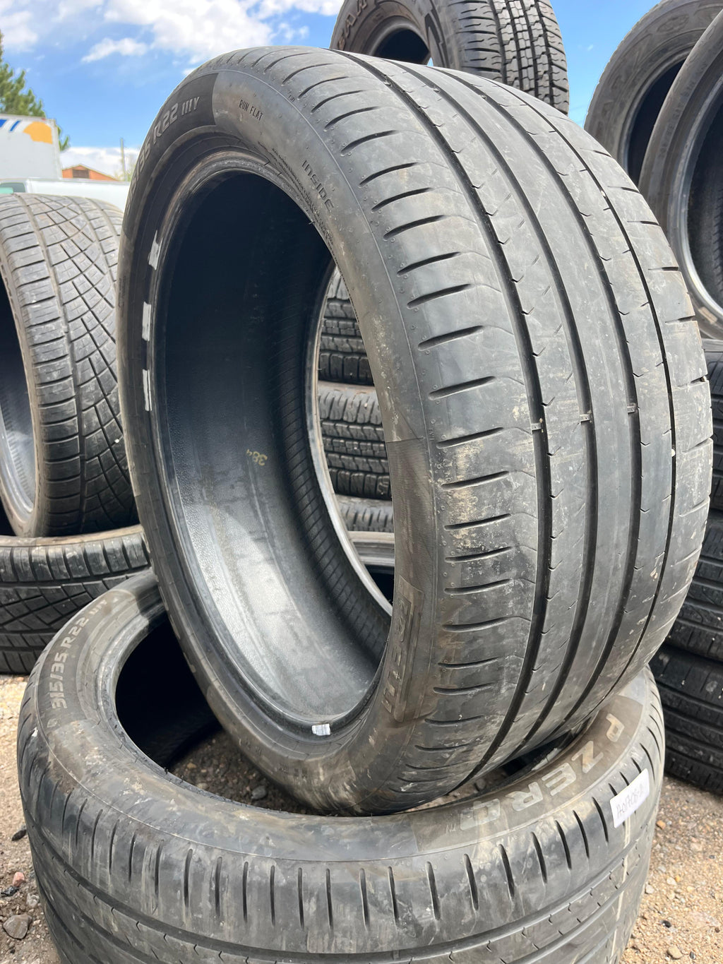 315/35R22 Pair (2 Used Tires) PIRELLI P-Zero