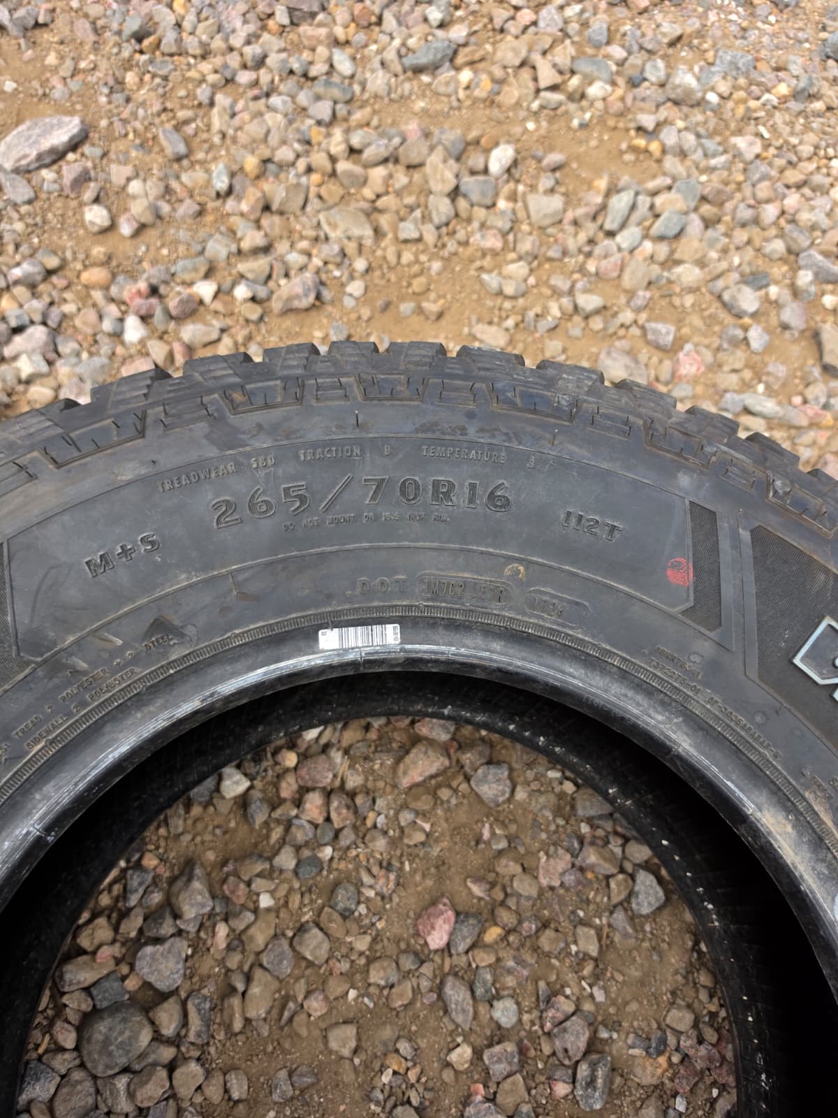 265/70R16 Single (1 Used Tire)  Goodyear WorkHorse