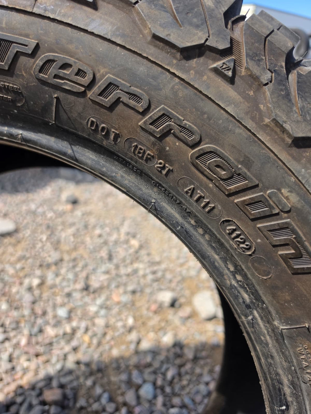 LT33X12.50R20 Single (1 Used Tire) BF Goodrich KO2