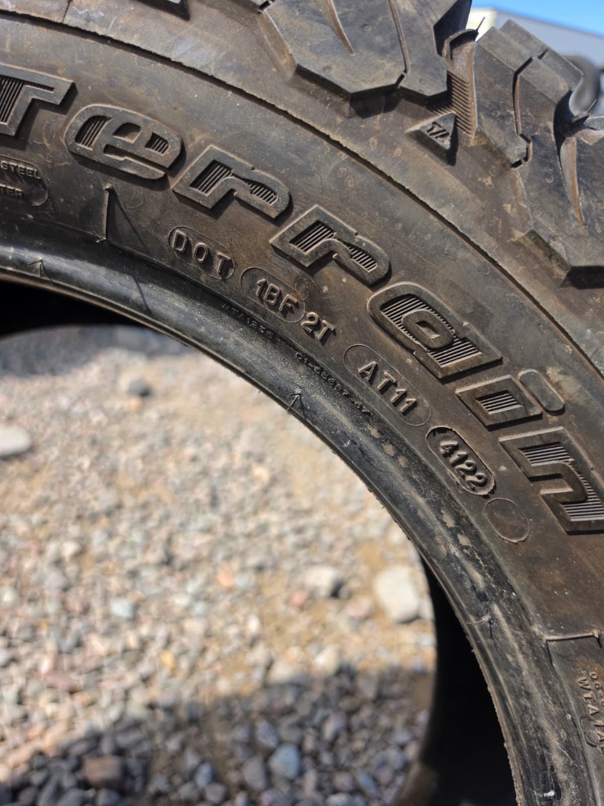 LT33X12.50R20 Single (1 Used Tire) BF Goodrich KO2