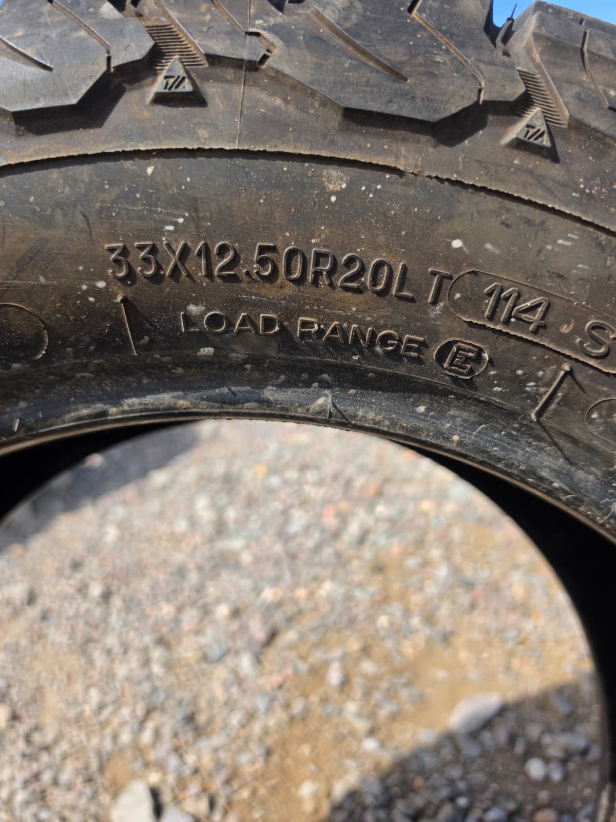 LT33X12.50R20 Single (1 Used Tire) BF Goodrich KO2
