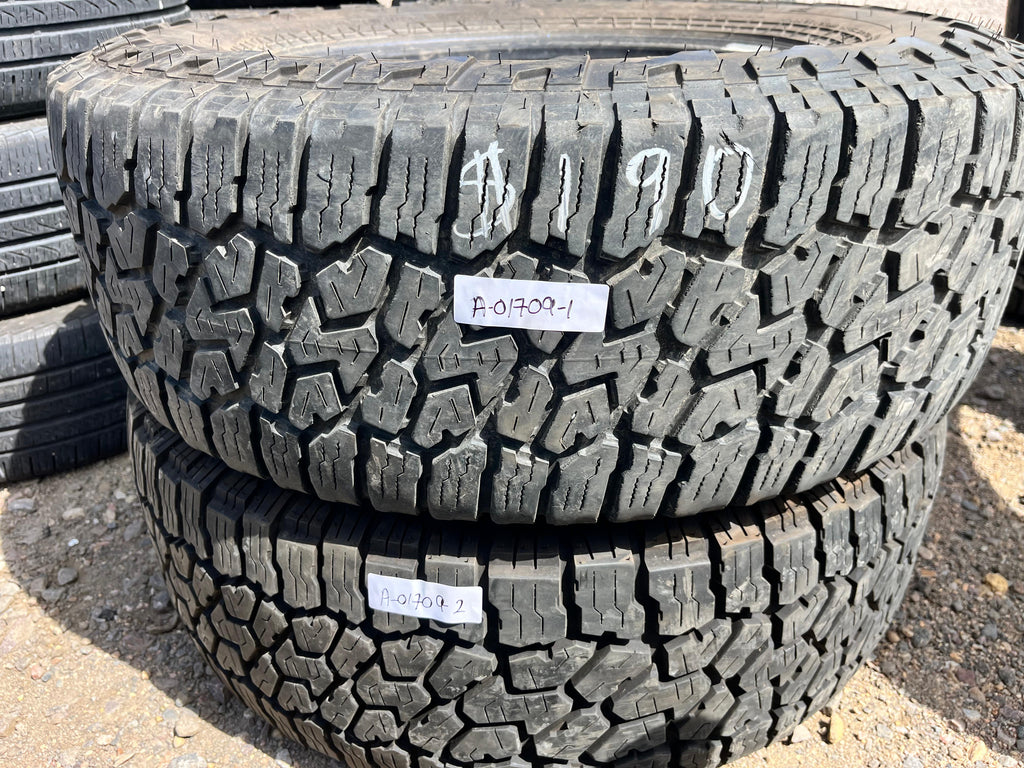 265/70R17 Pair (2 Used Tires) Falken WildPeak (AT3W)