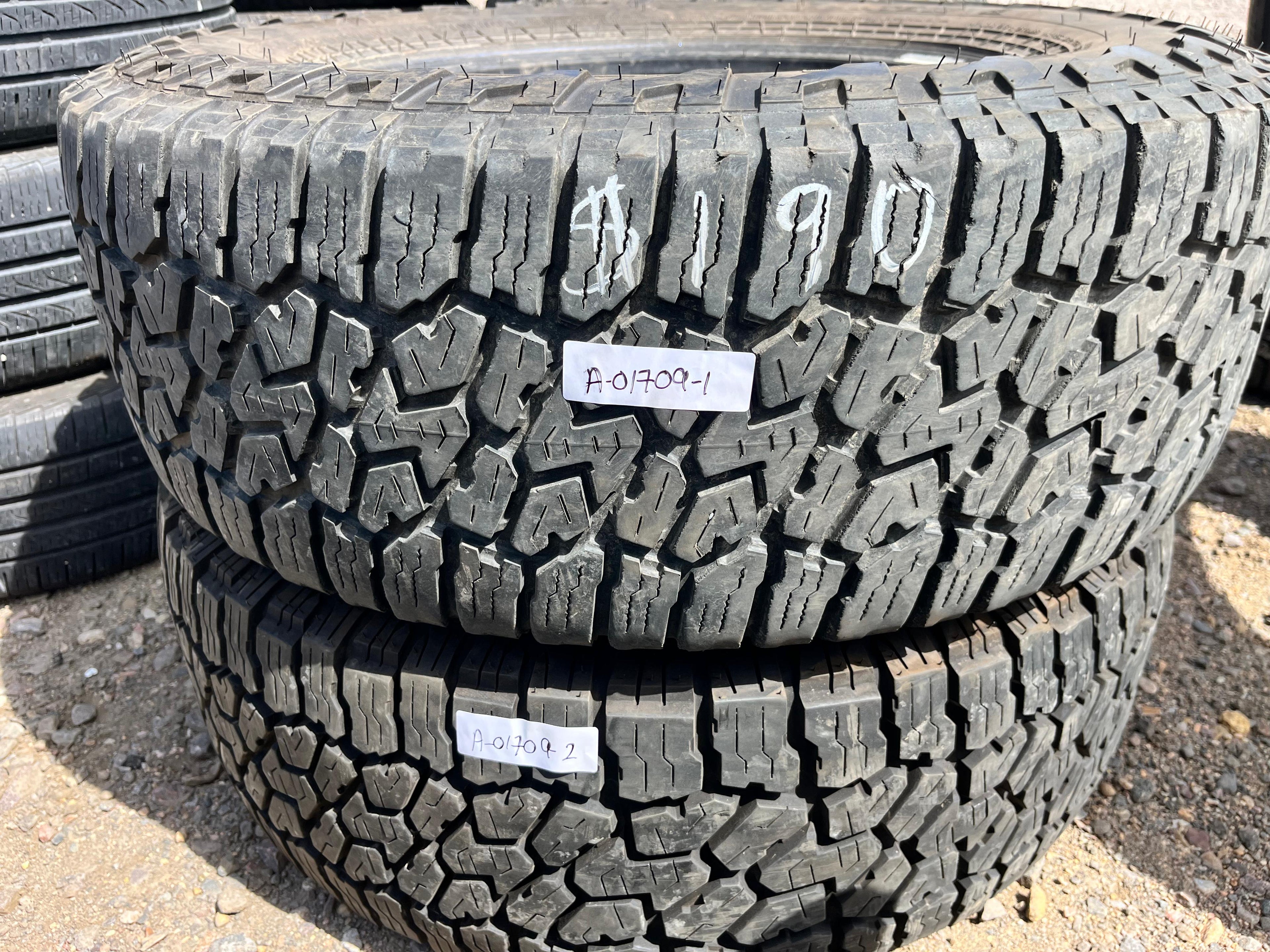 265/70R17 Pair (2 Used Tires) Falken WildPeak (AT3W)