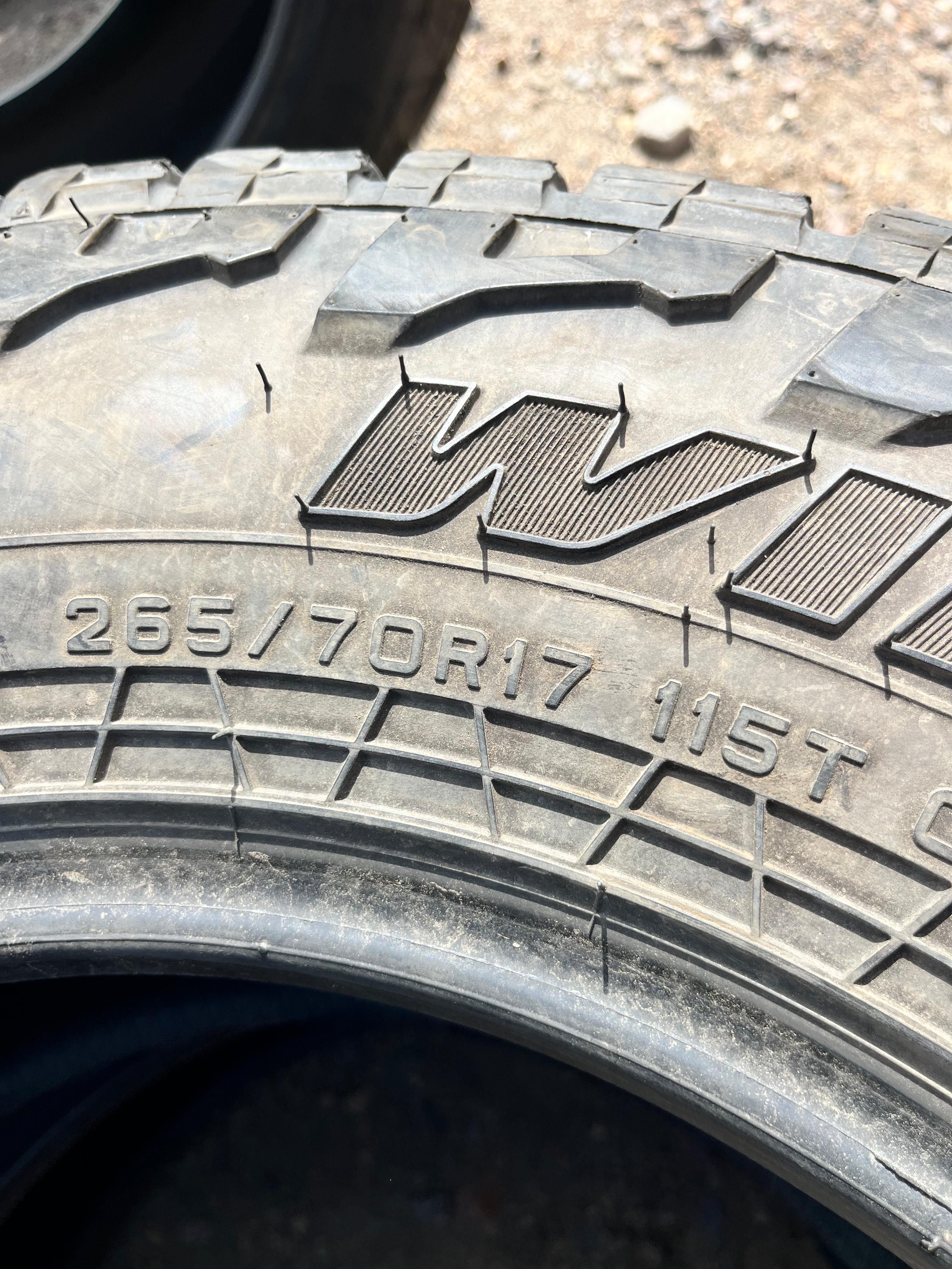 265/70R17 Pair (2 Used Tires) Falken WildPeak (AT3W)