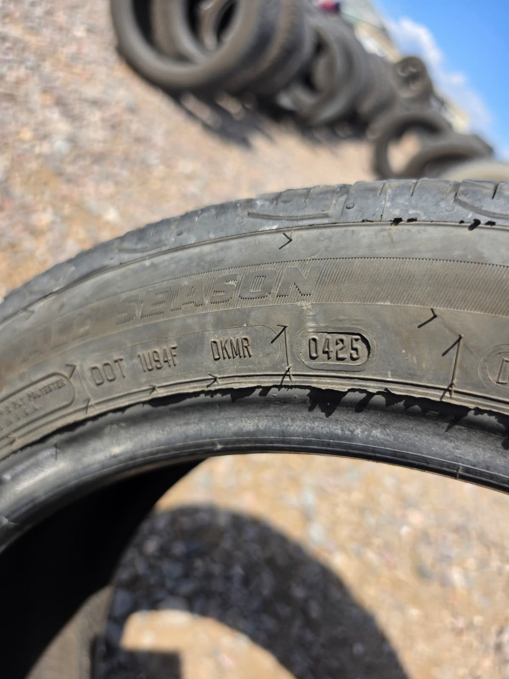 225/45R18 Single (1 Used Tire) Dean Tires Road Control 2