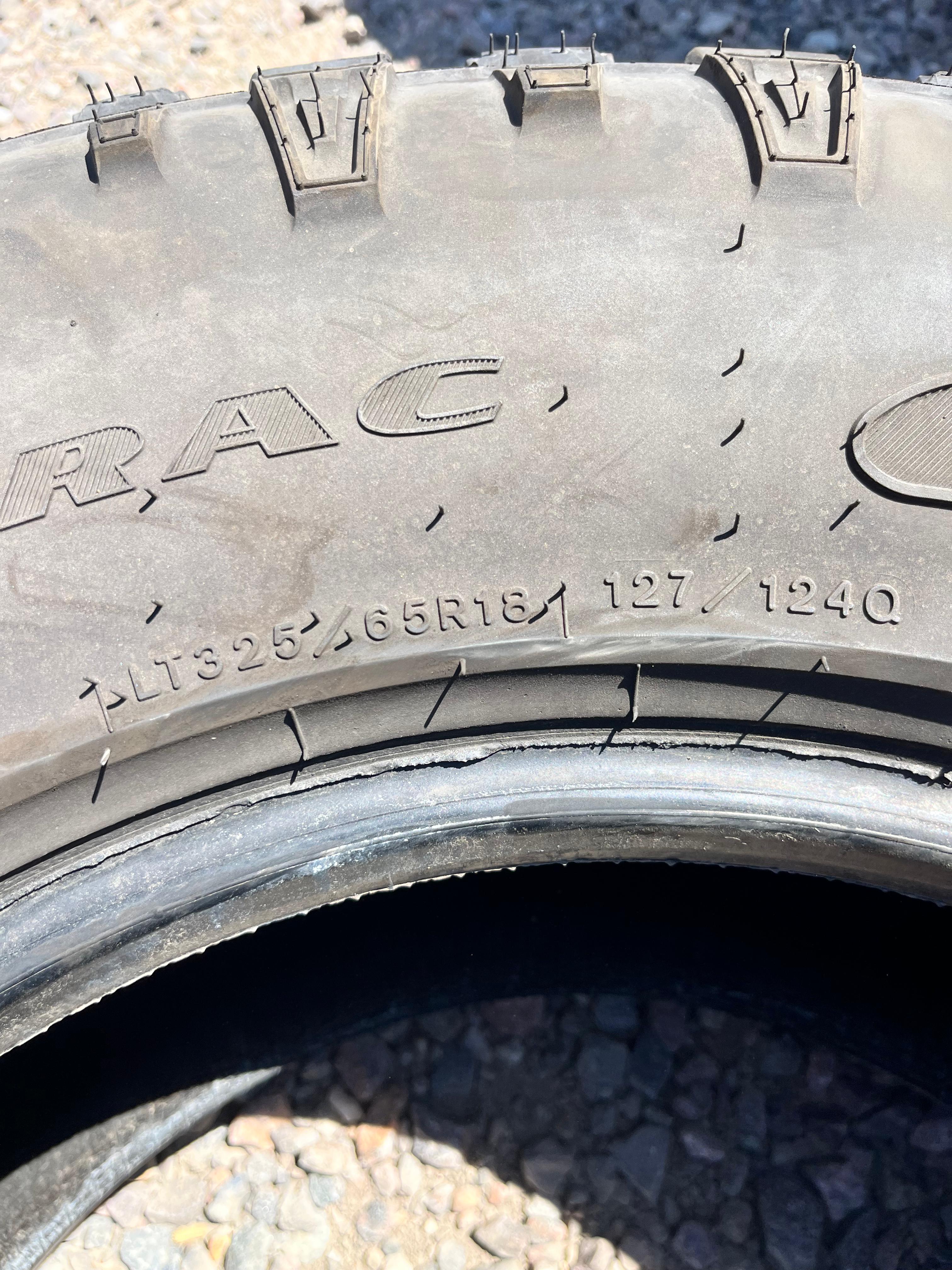 LT325/65R18 Single (1 Used Tire) Goodyear Wrangler (Duratrac)