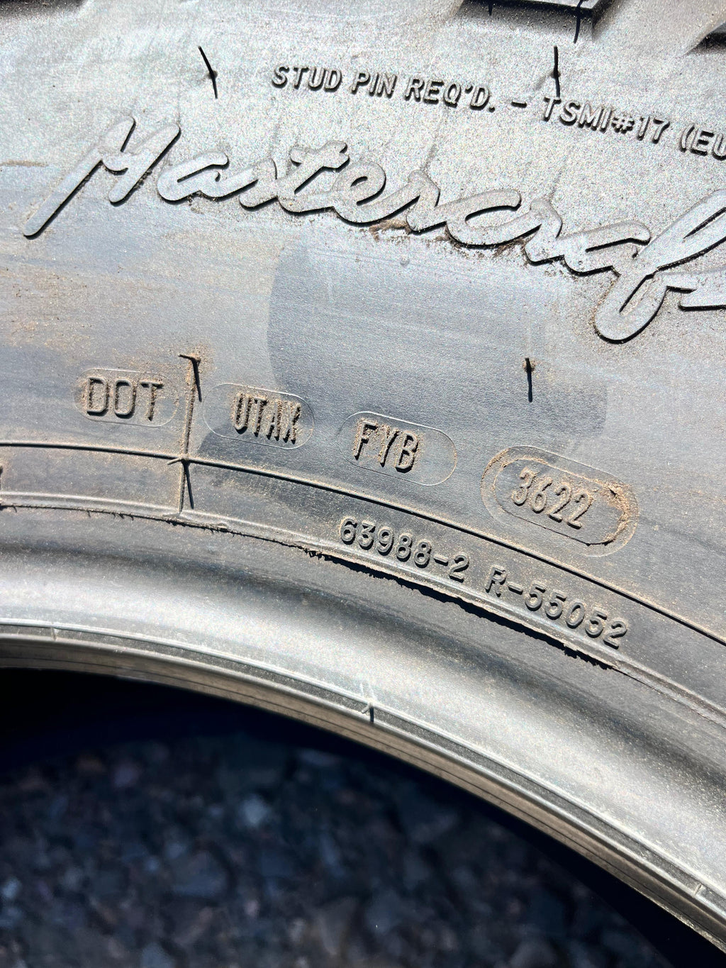 LT295/70R18 Single (1 Used Tire) Mastercraft Courser MXT