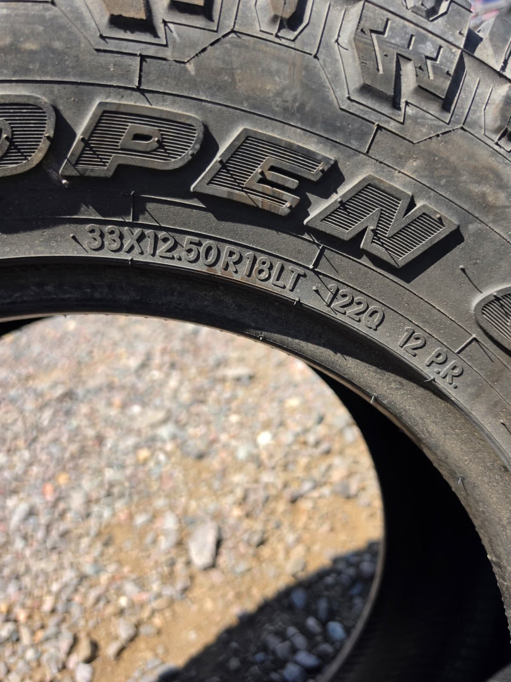 LT33X12.50R18 Single (1 Used Tire) Toyo Open Country XTreme