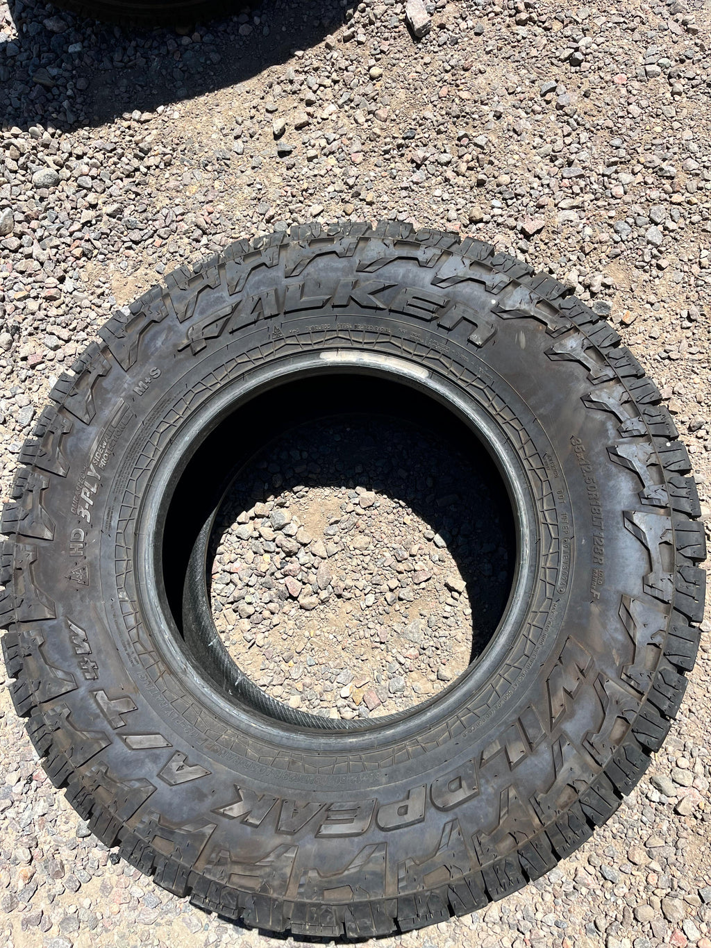 LT35x12.50R18 Single (1 Like New Tire) Falken WildPeak 4W