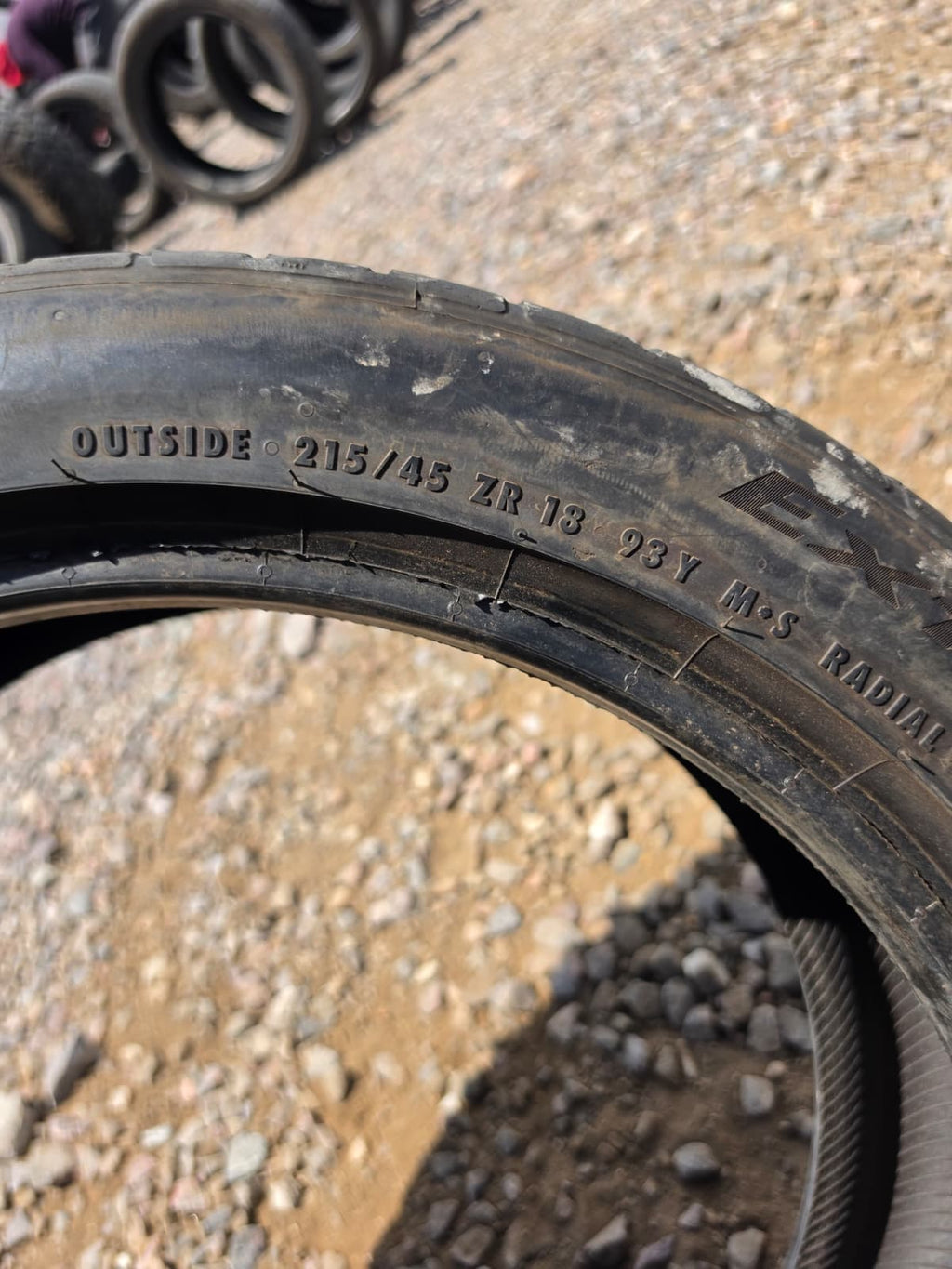 215/45ZR18 Single (1 Used Tire) Continental ExtremContact
