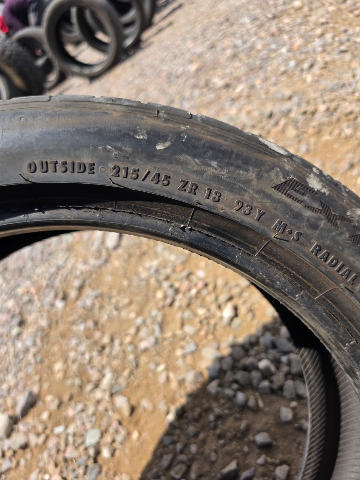 215/45ZR18 Single (1 Used Tire) Continental ExtremContact