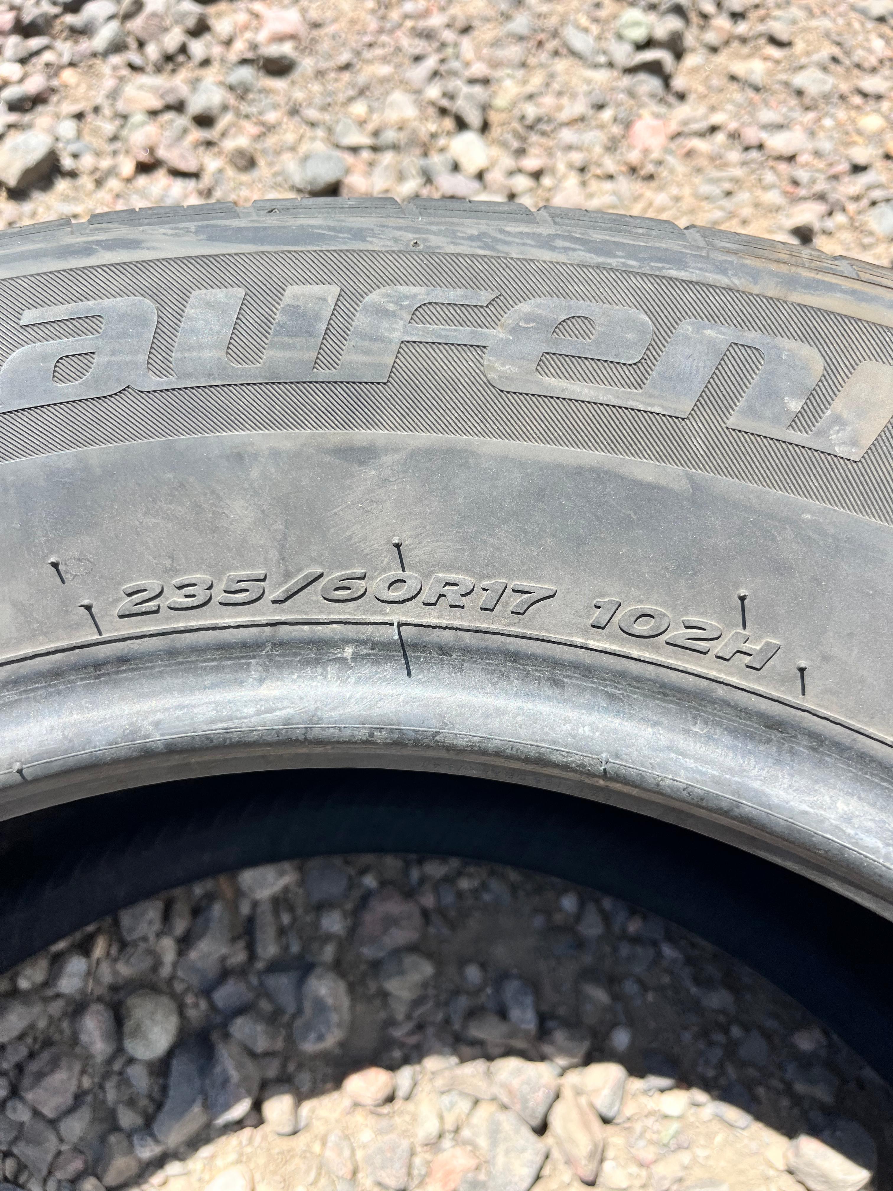 235/60R17 Single (1 Used Tire) Laufenn G Fit AS