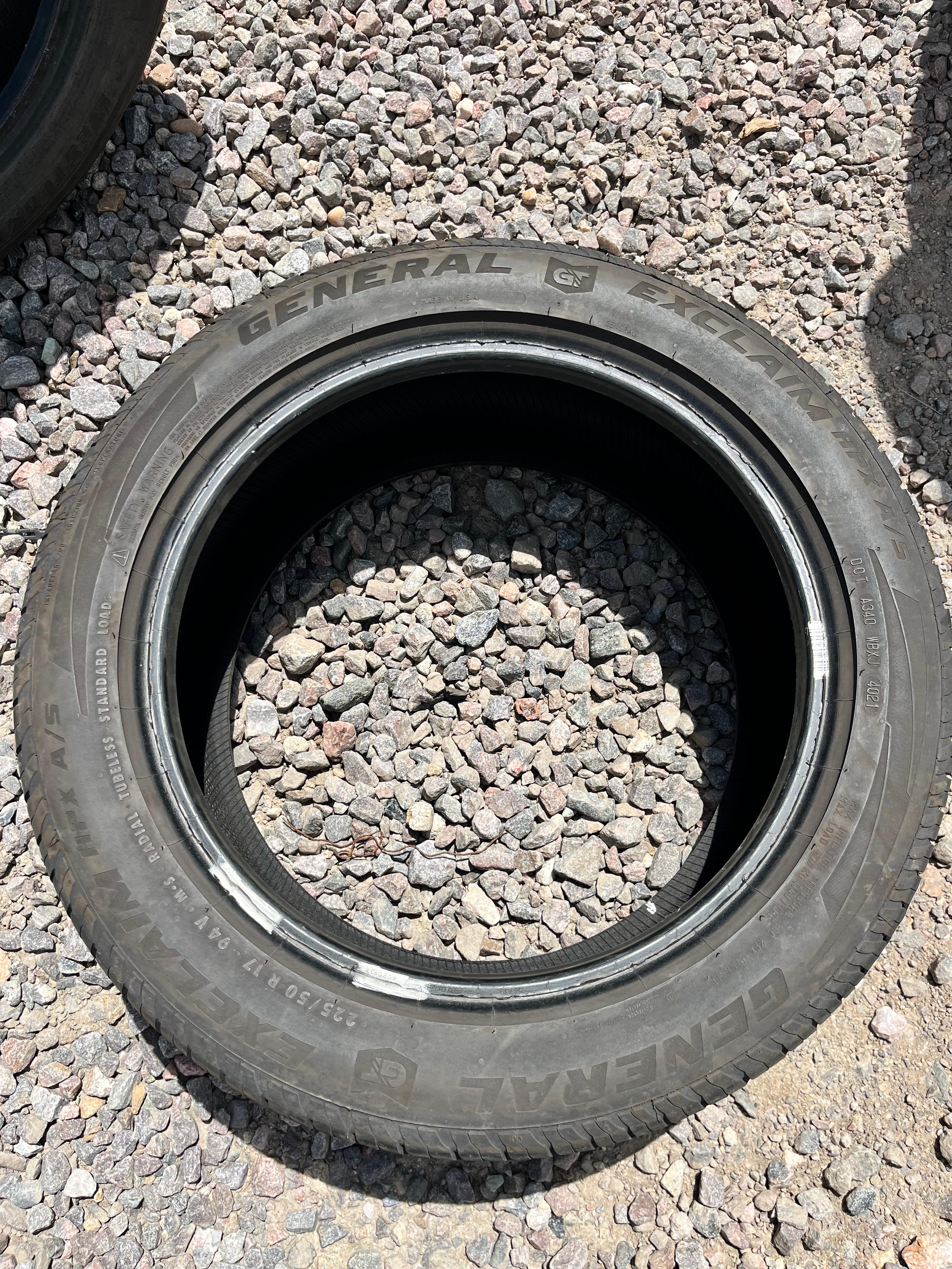 225/50R17 Single (1 Used Tire) General Exclaim HPR