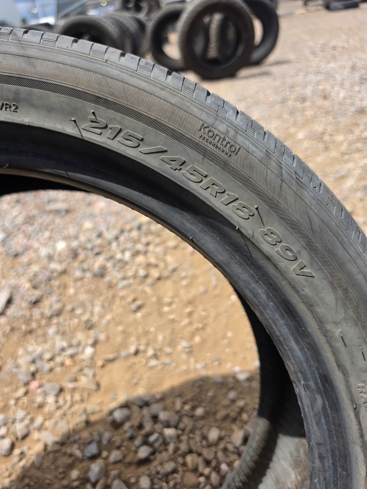 215/45R18 Single (1 Used Tire) Hankook Kinergy GT