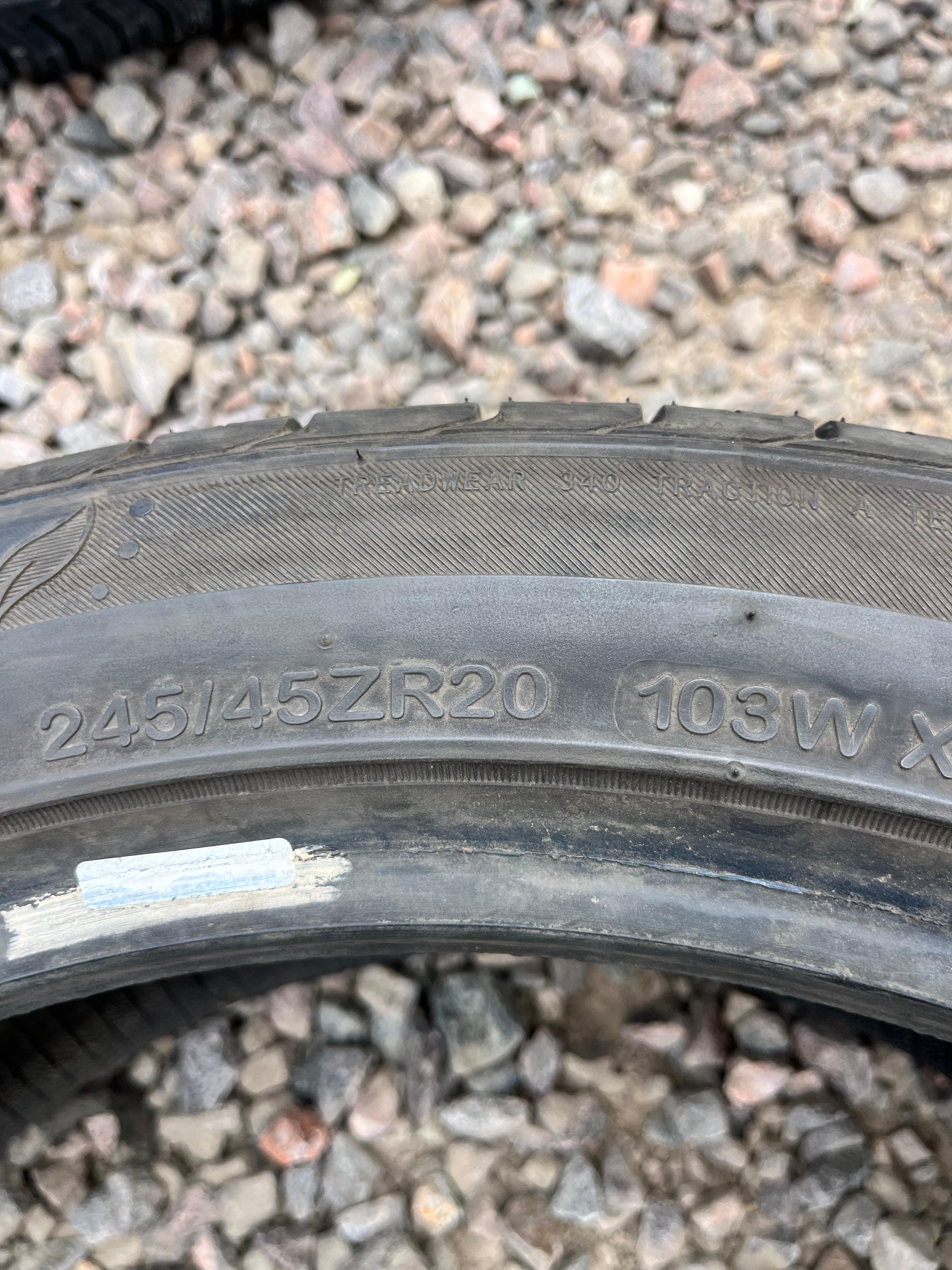 245/45ZR20 Single (1 Used Tire) Sailun Atrezzo