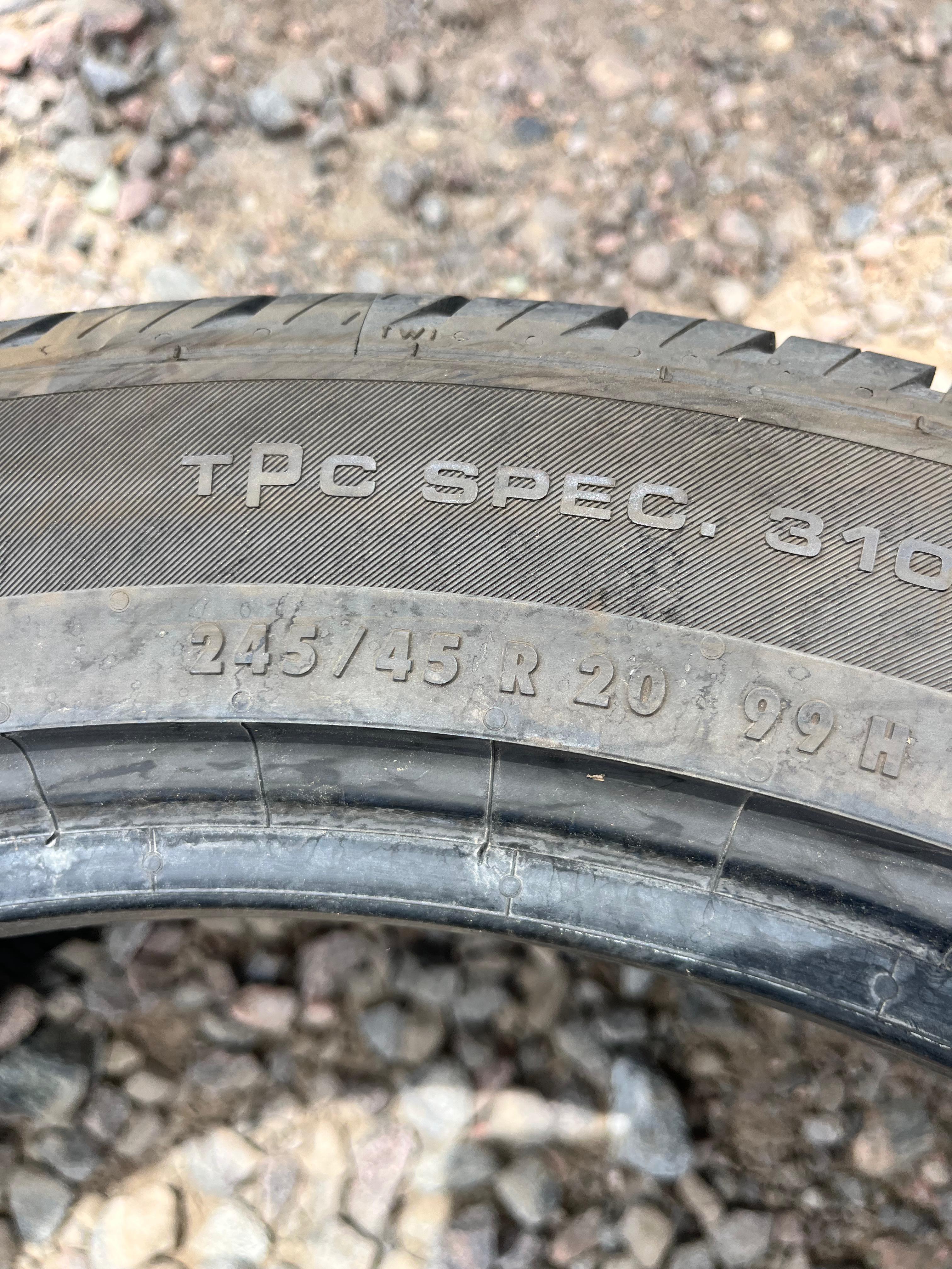 45/45ZR20 Single (1 Used Tire) Continental ControlContact