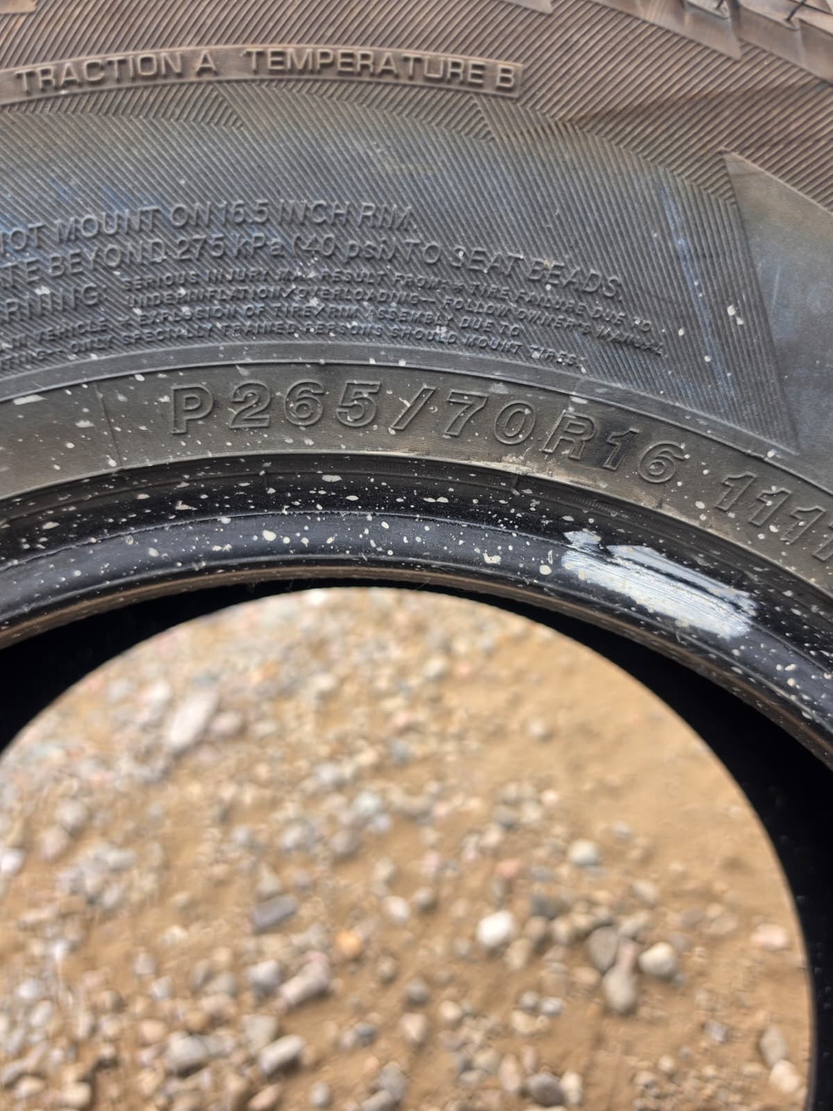 265/70R18 Single (1 Used Tire) Yokohama Geolander