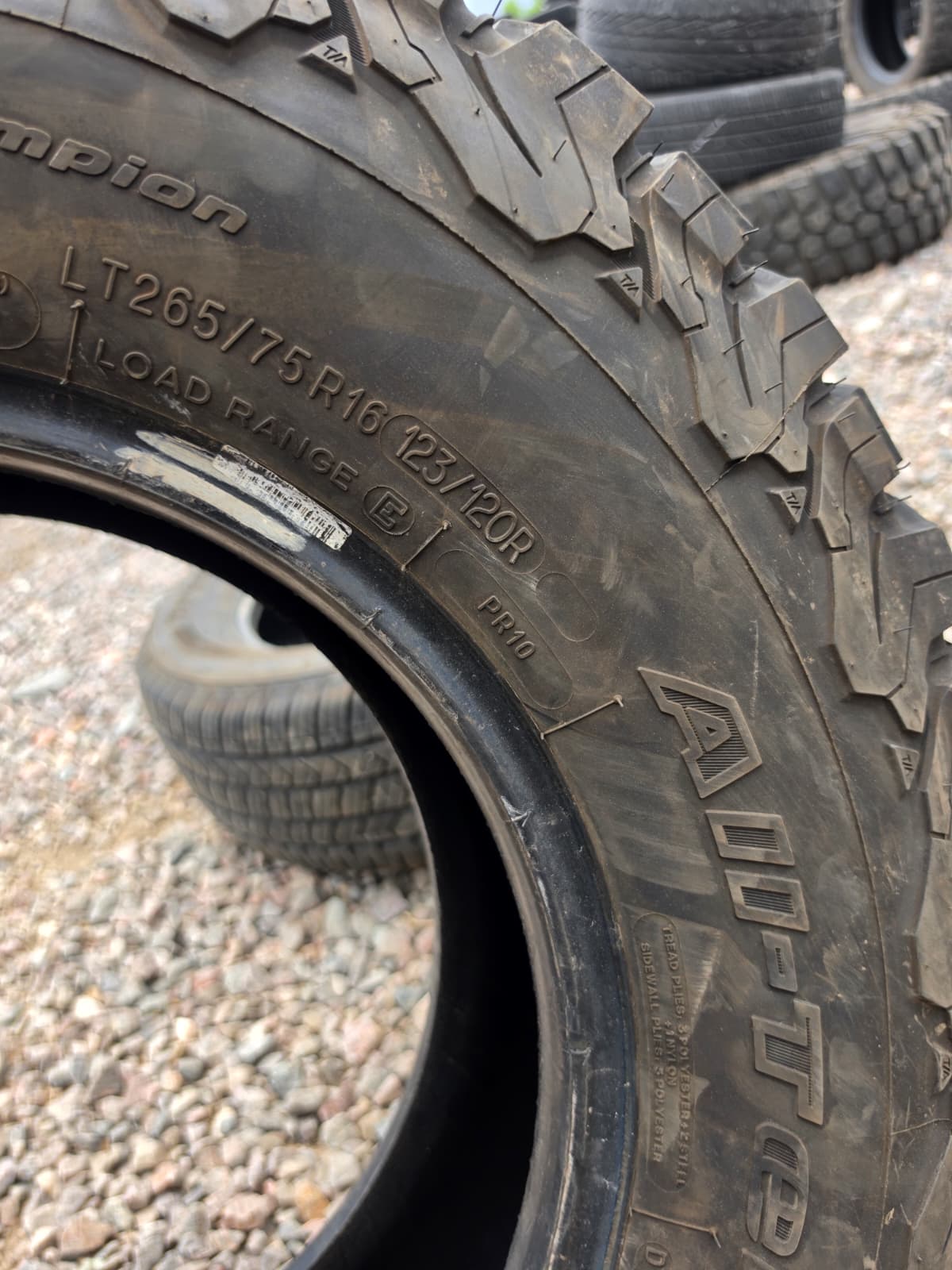 255/65R18 Single (1 Used Tire)  Bf Goodrich KO2