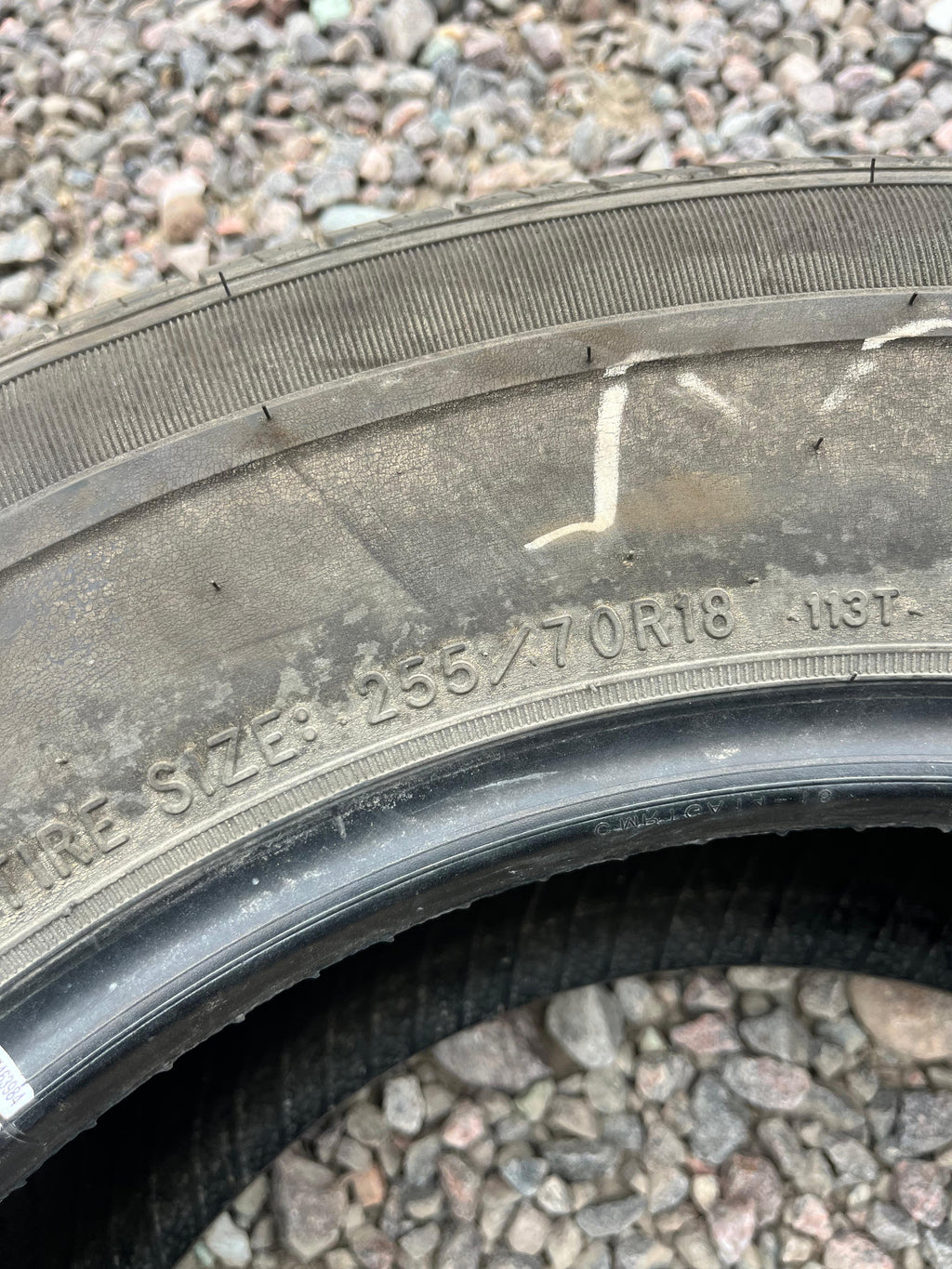 255/70R18 Single (1 Used Tire) Goodyear Wrangler HP