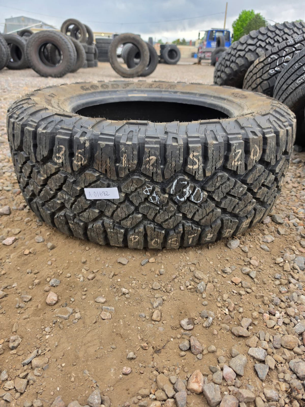 LT35X12.50R20 Single (1 Used Tire) Goodyear Wrangler DuraTrac RT
