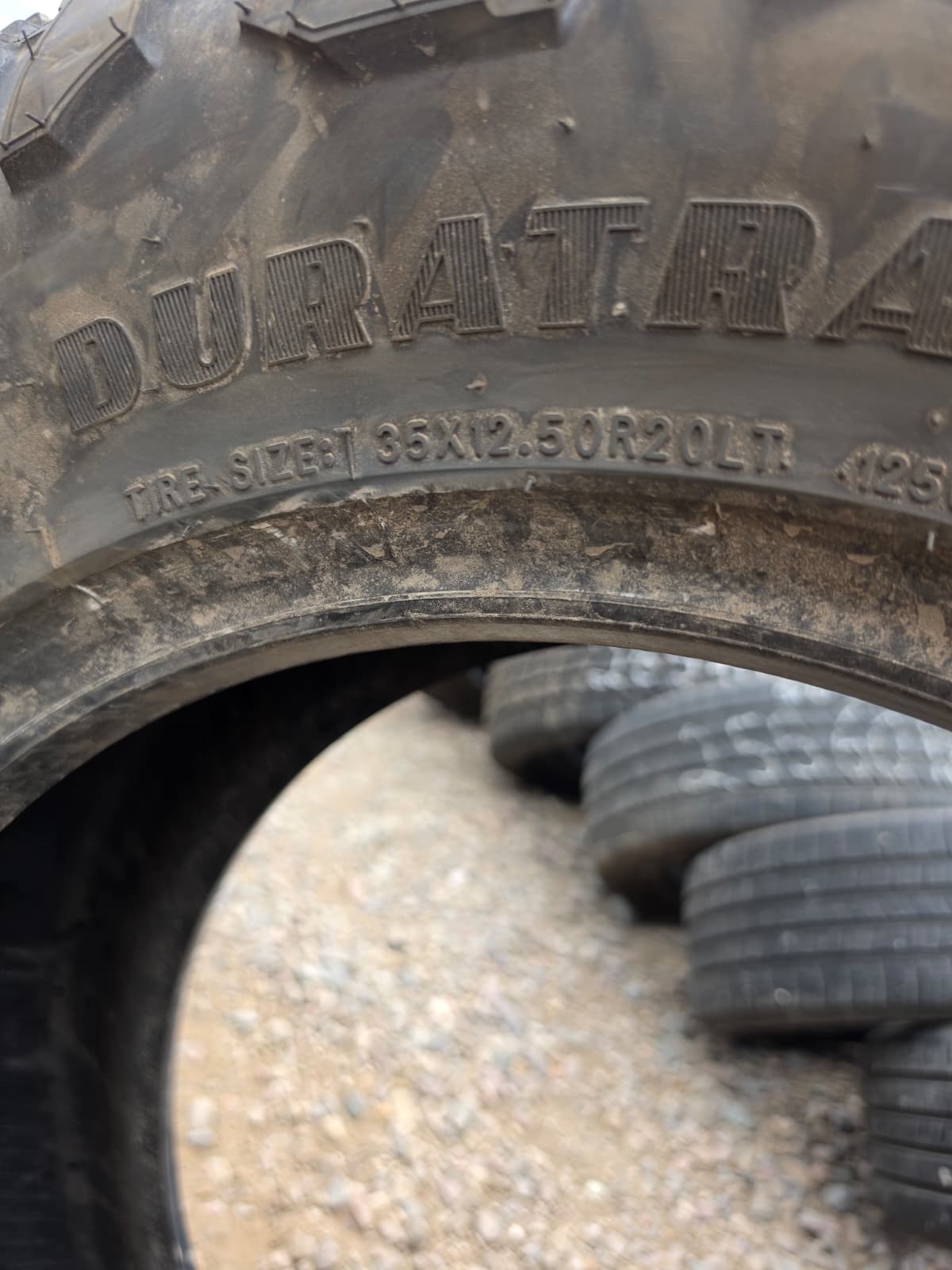 LT35X12.50R20 Single (1 Used Tire) Goodyear Wrangler DuraTrac RT