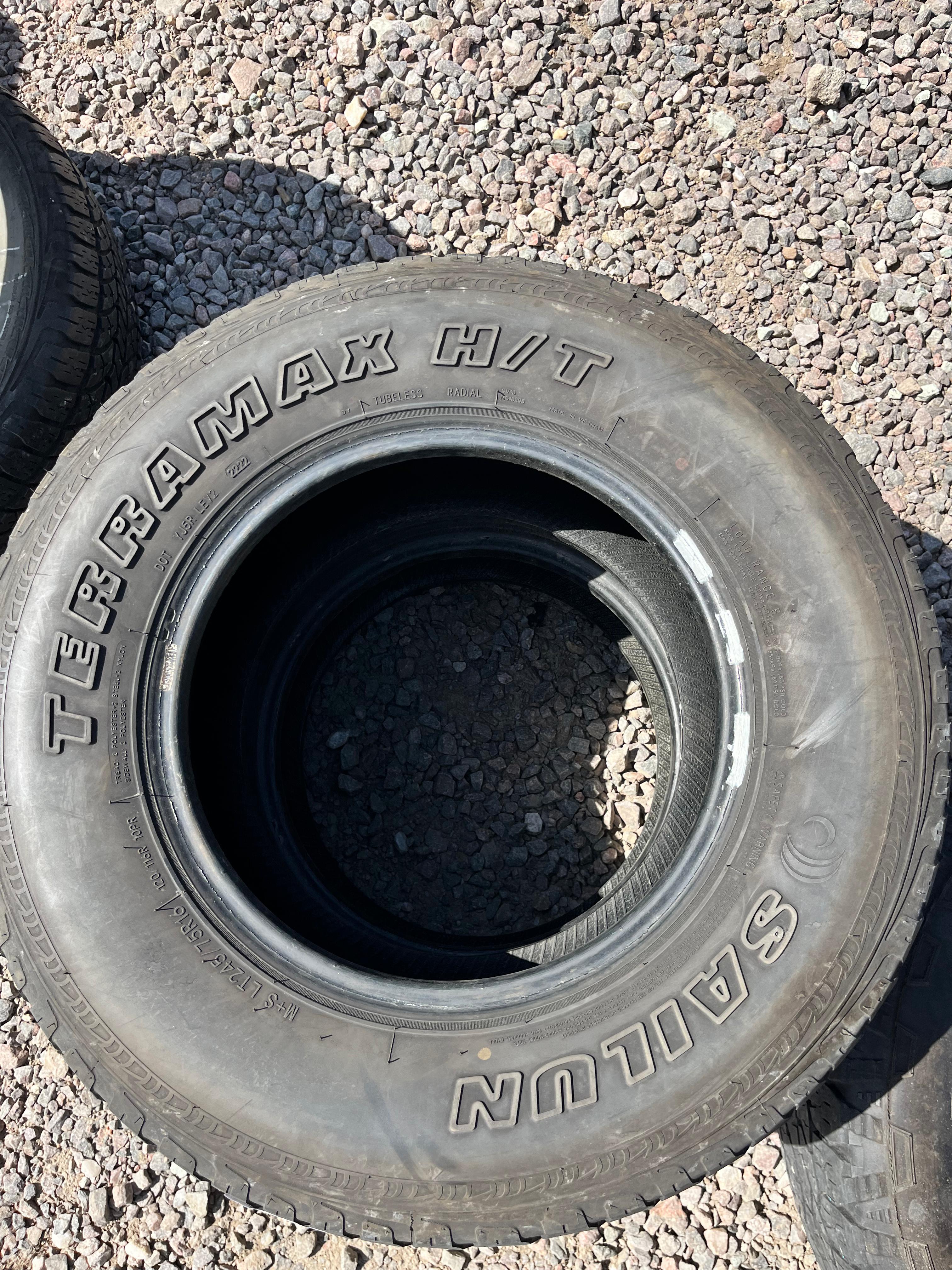 LT245/75R16  Pair (2 Used Tires) Sailun Terramax