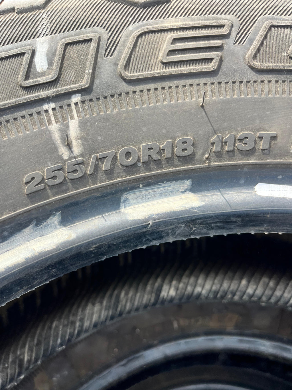 LT255/70R18 Set (4 Used Tires) Bridgestone Dueler