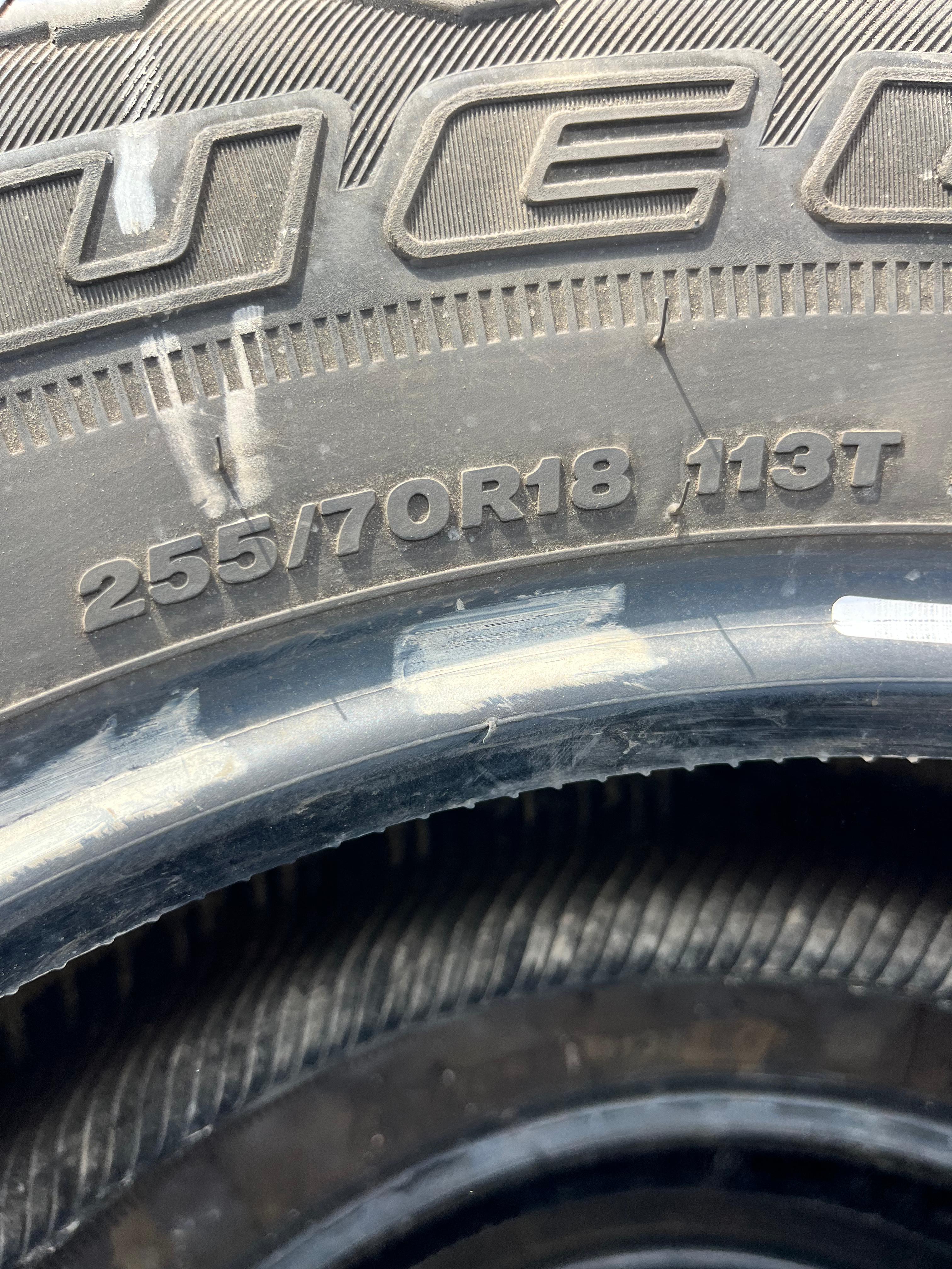 LT255/70R18 Set (4 Used Tires) Bridgestone Dueler