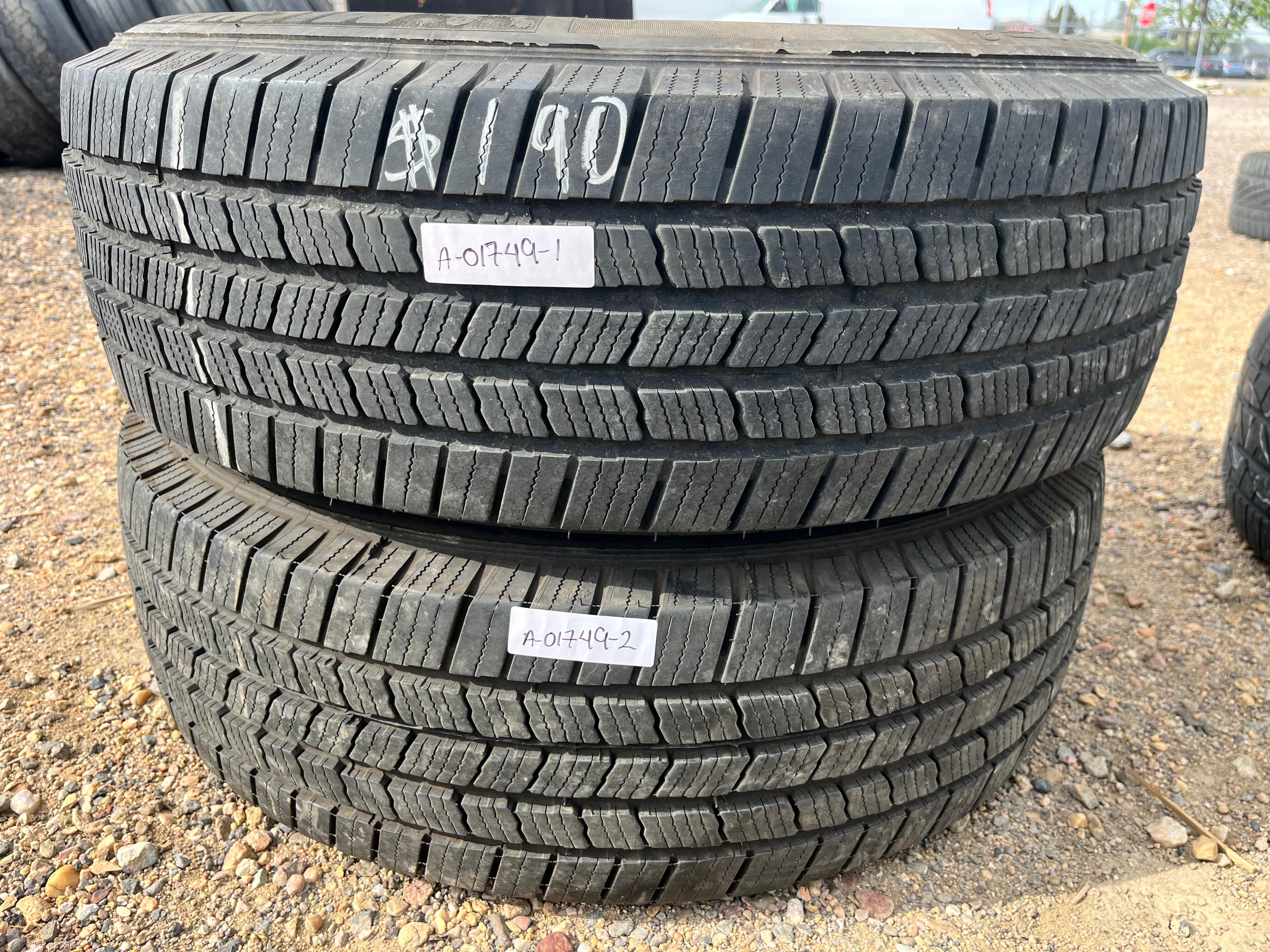LT245/75R17 Pair (2 Used Tires) Michelin LTX