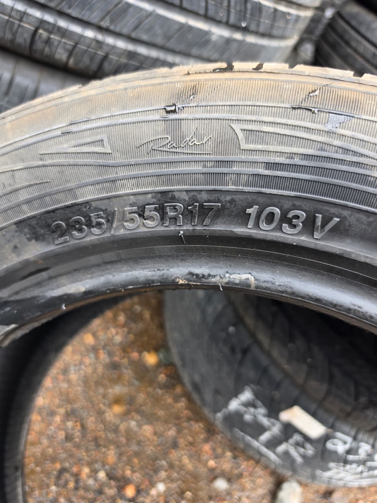 235/55R17 Set (4 Used Tires) Radar DiMax AS-9