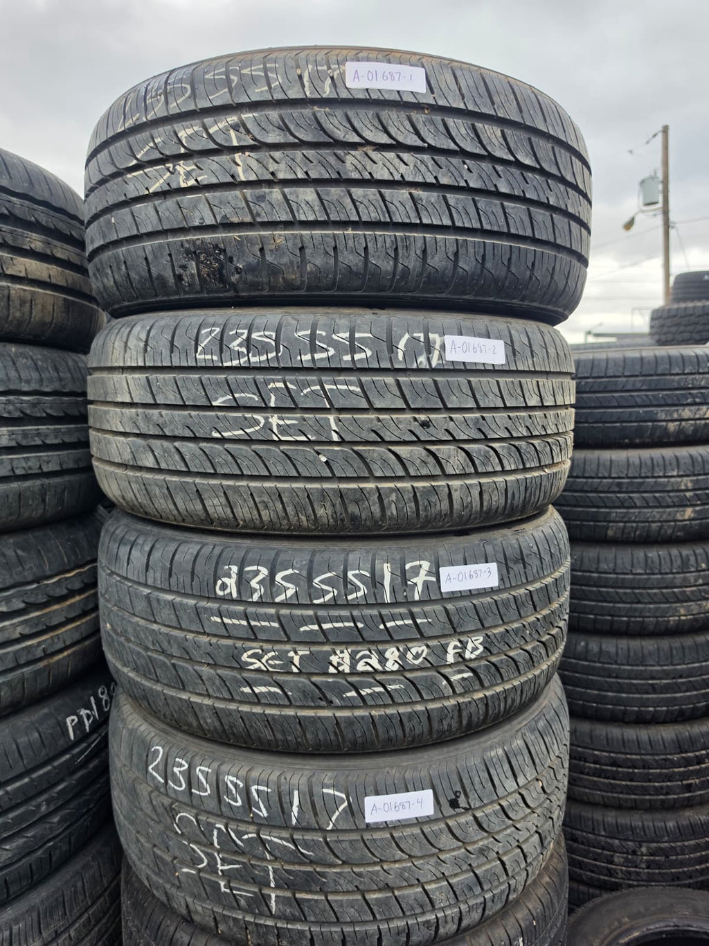 235/55R17 Set (4 Used Tires) Radar DiMax AS-9