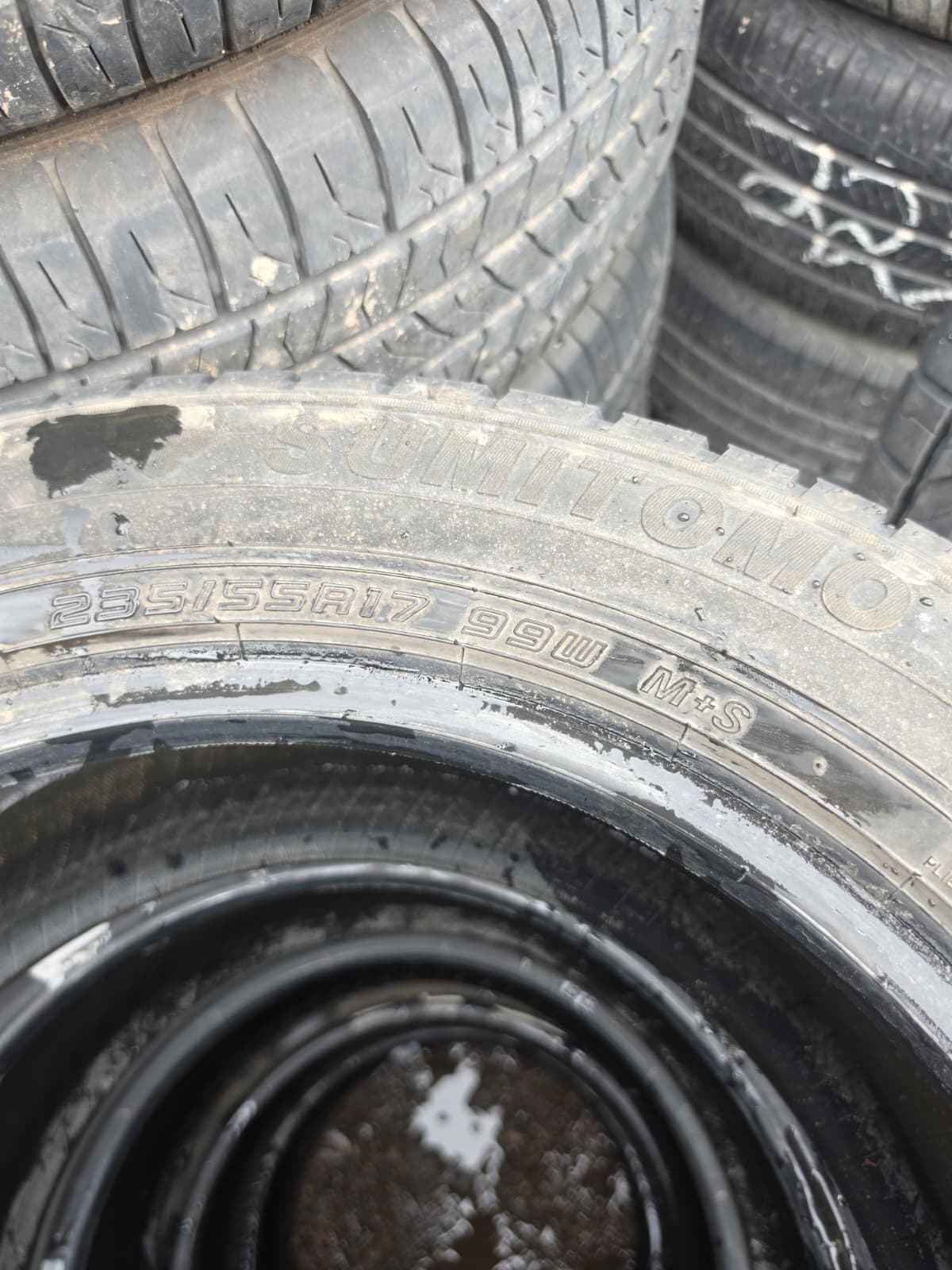235/55R17 Pair (2 Used Tires) Sumitomo HTR