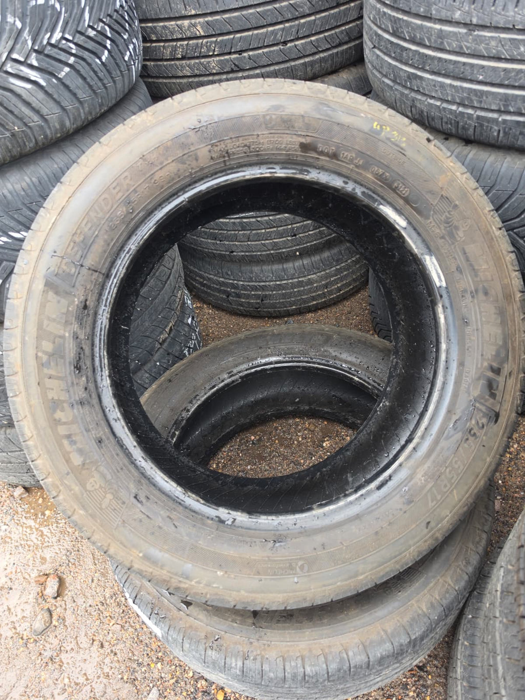 235/55R17 (3 Used Tires) Michelin Defender