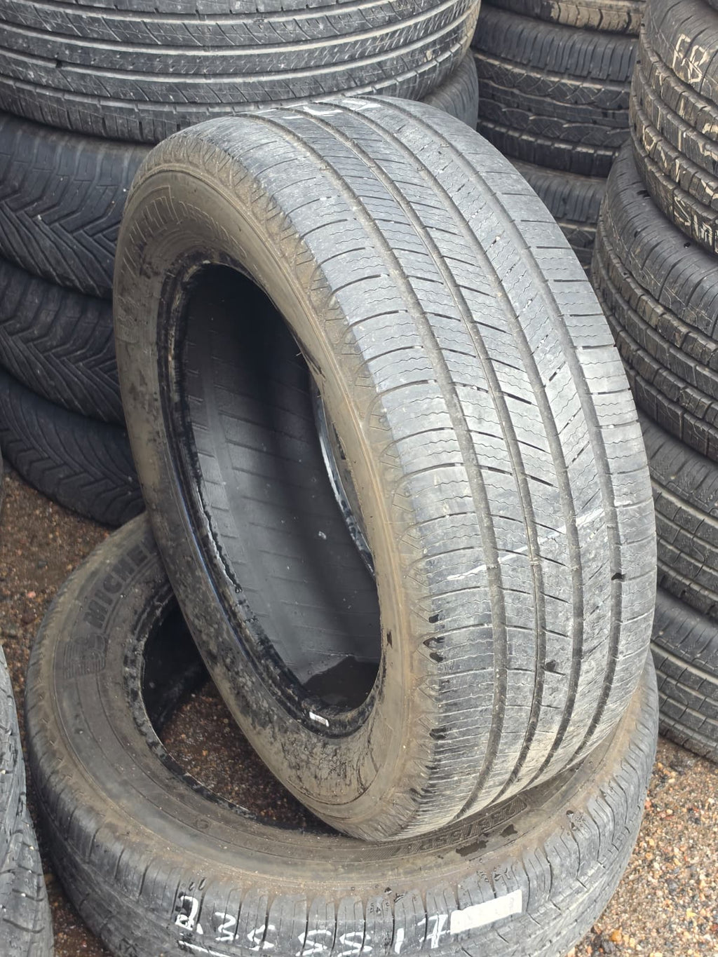 235/55R17 (3 Used Tires) Michelin Defender