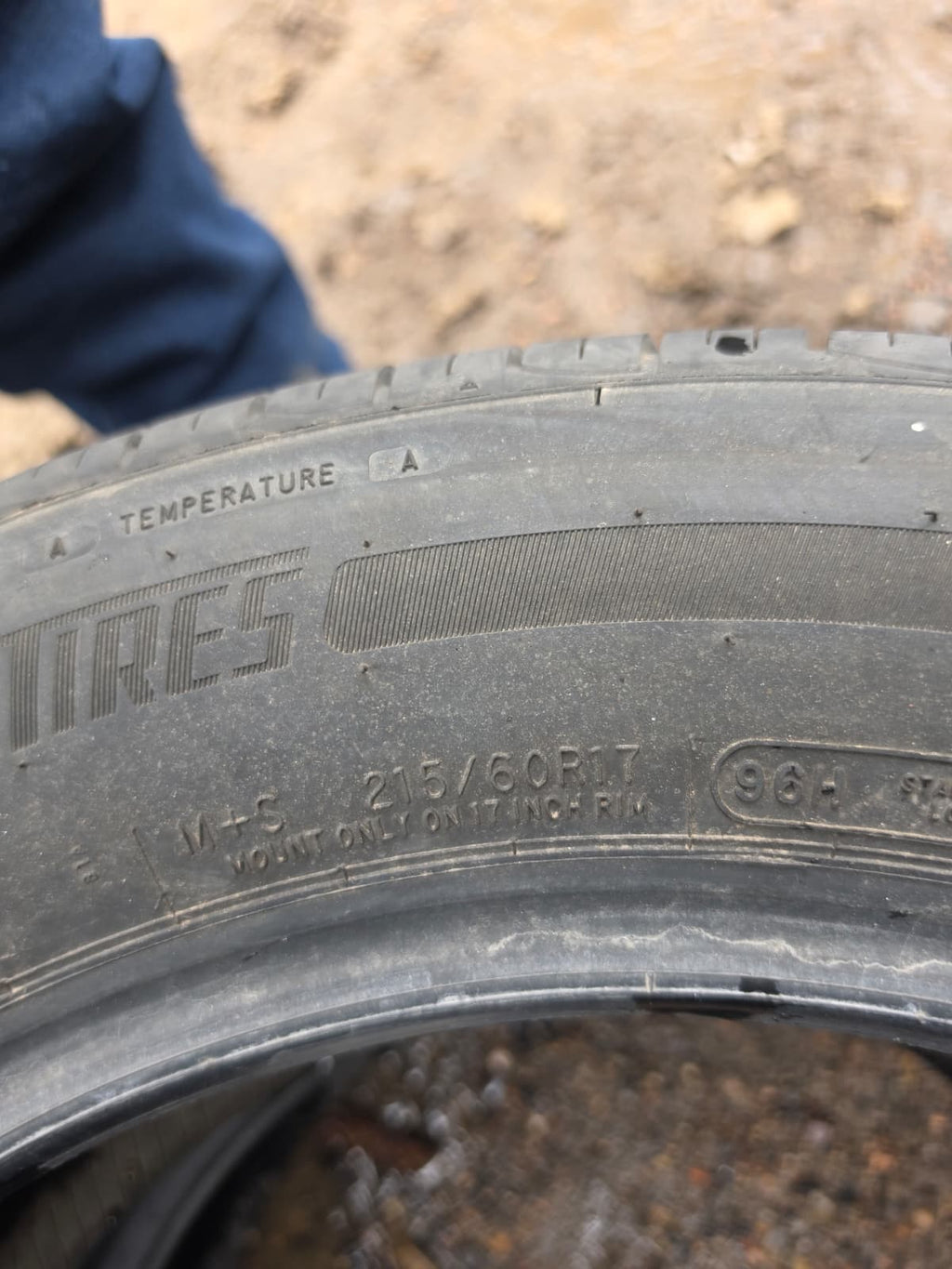 215/60R17 Pair (2 Used Tires) Dean Tires Road Control 2