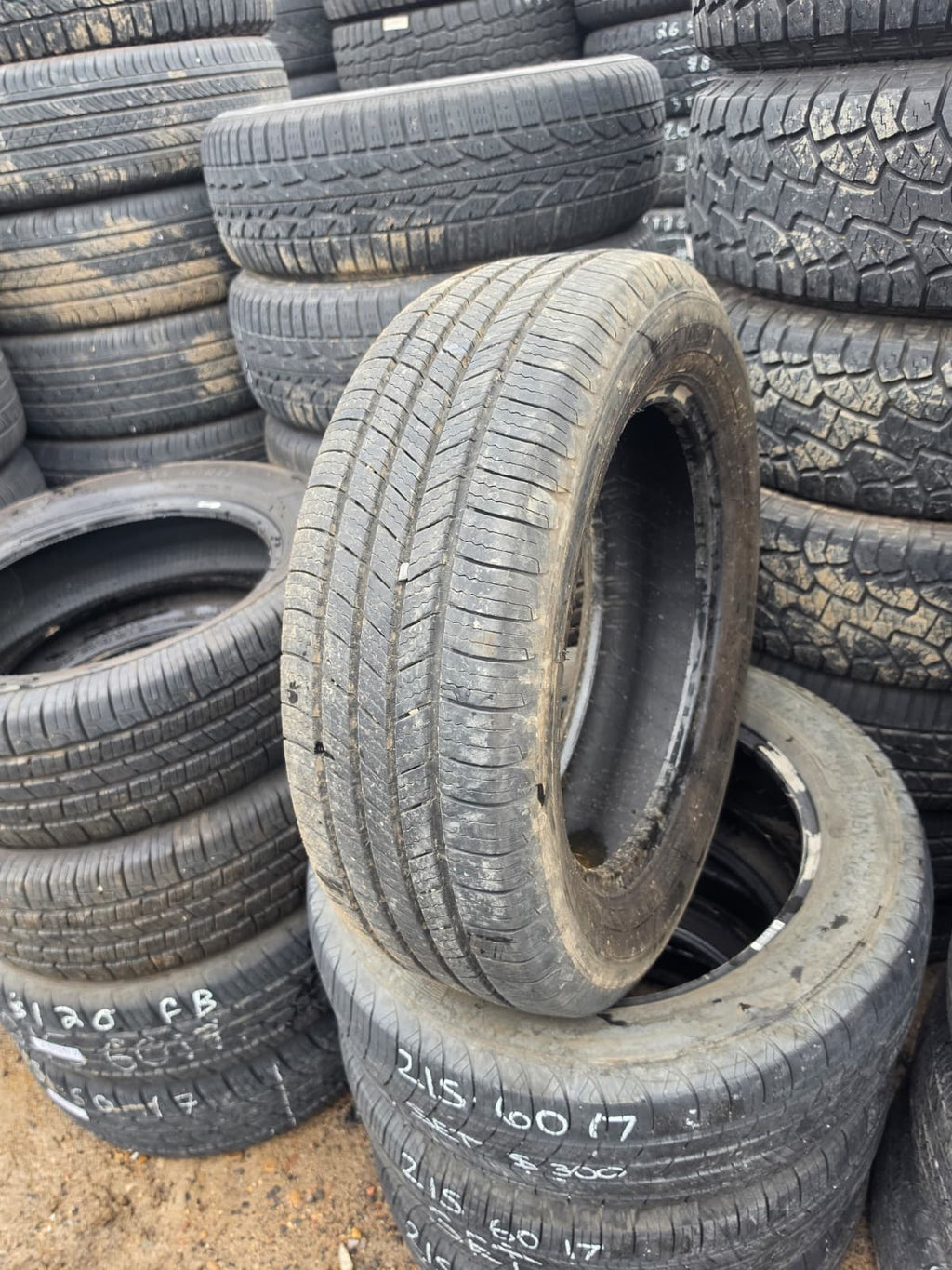 215/60R17 Set (4 Used Tires) Michelin Defender