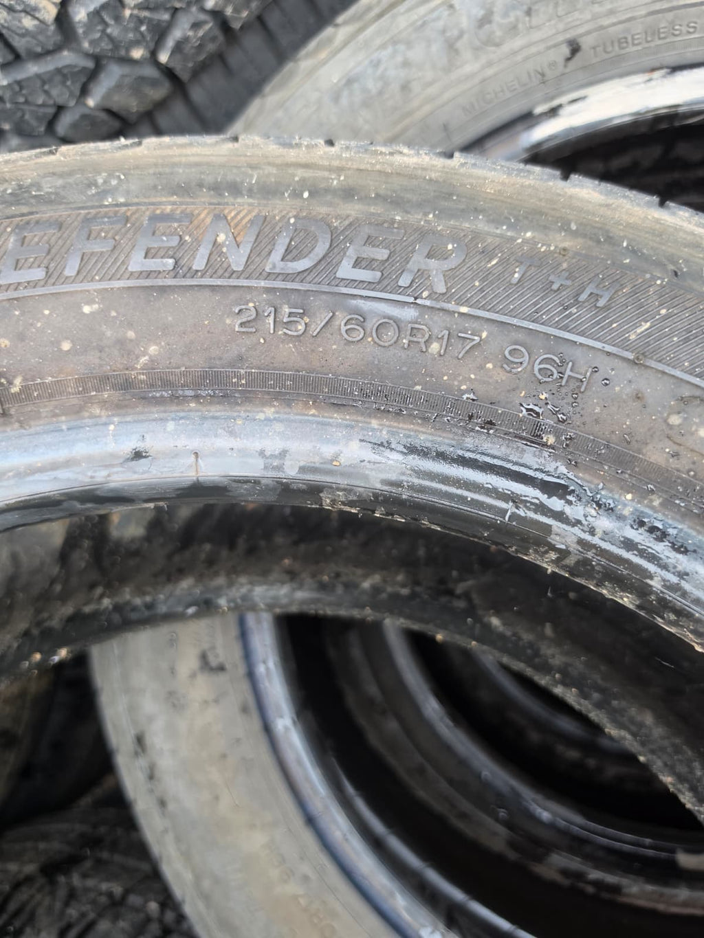 215/60R17 Set (4 Used Tires) Michelin Defender