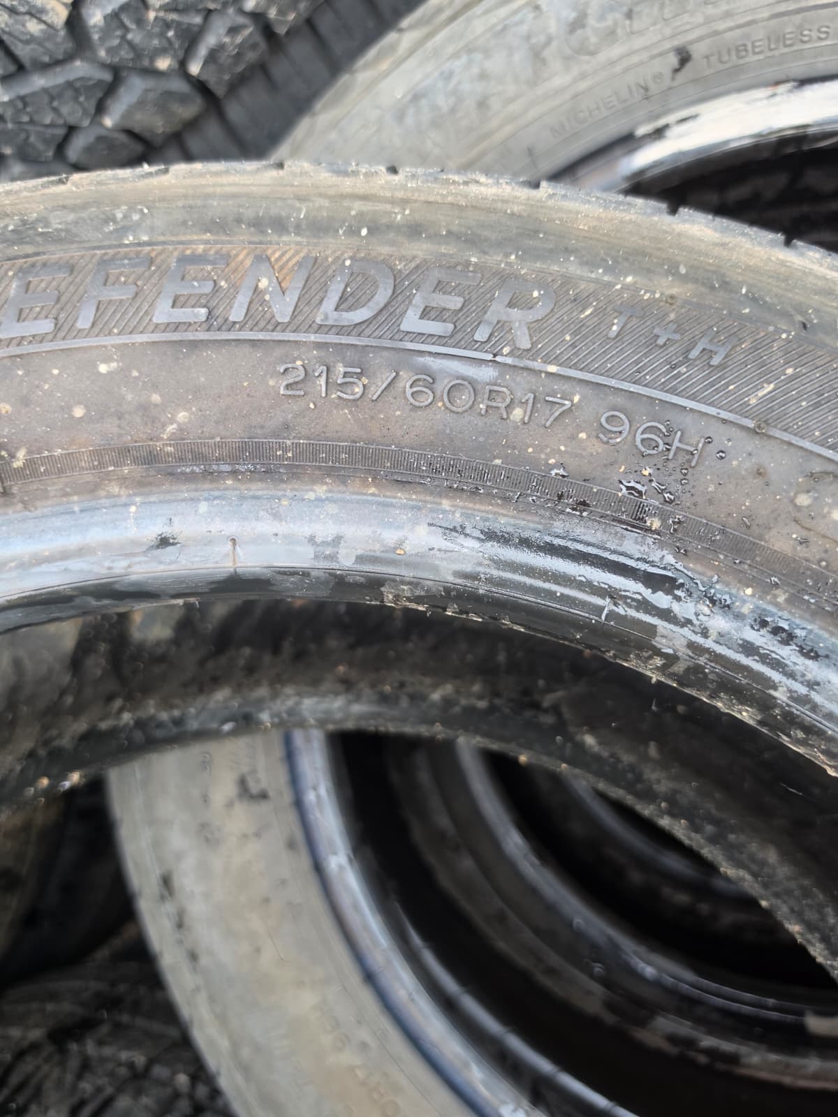 215/60R17 Set (4 Used Tires) Michelin Defender