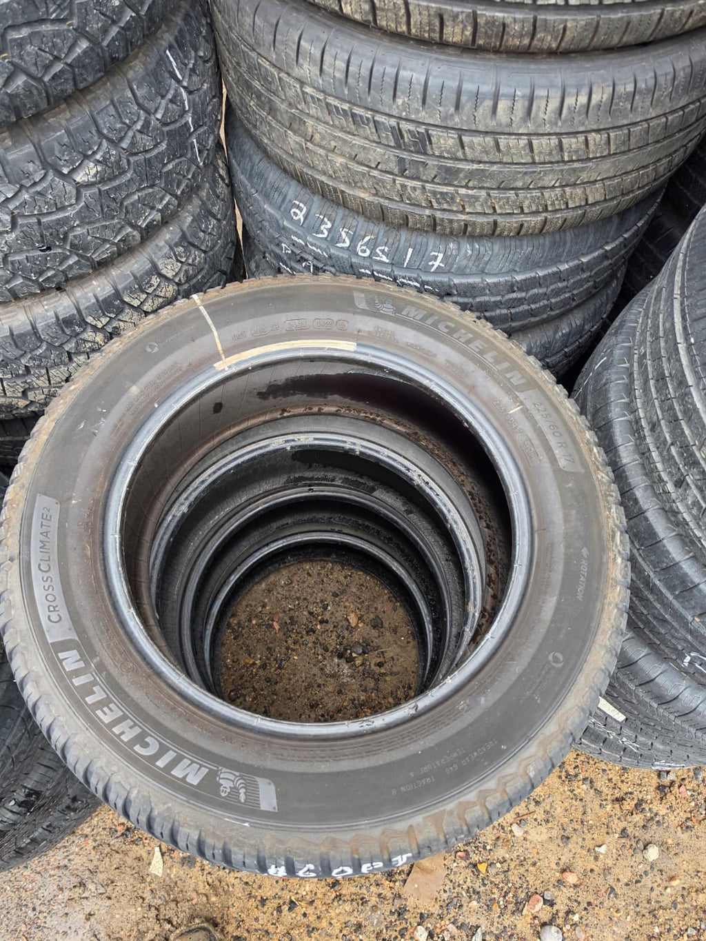 225/60R17 (3 Used Tires) Michelin Cross Climate2
