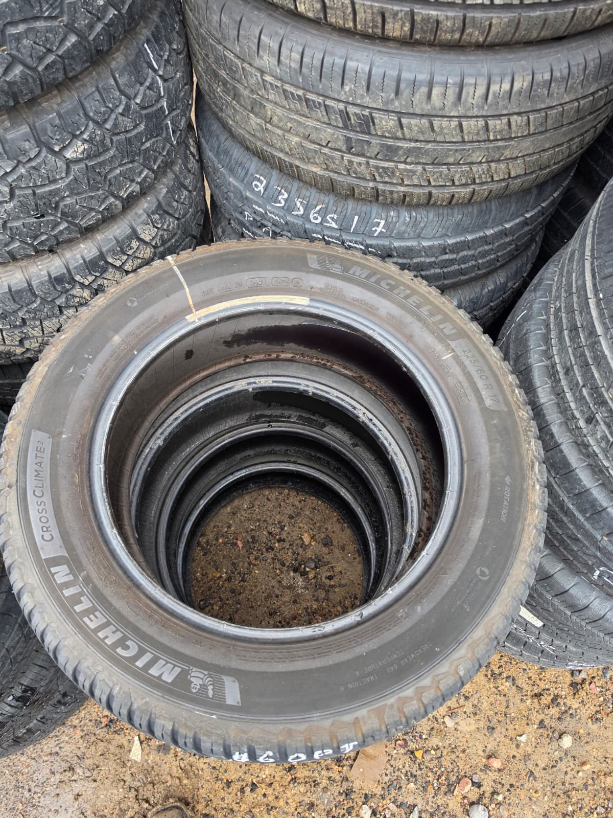 225/60R17 (3 Used Tires) Michelin Cross Climate2